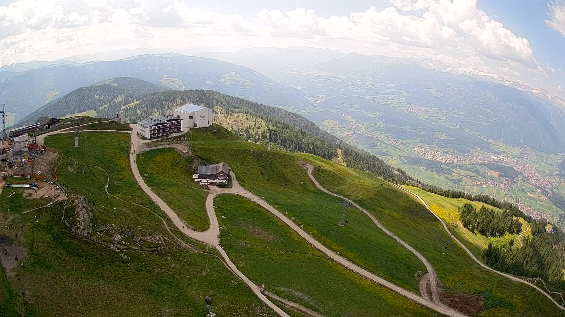 Skigebiet Kronplatz Gipfel | Blick auf Bruneck