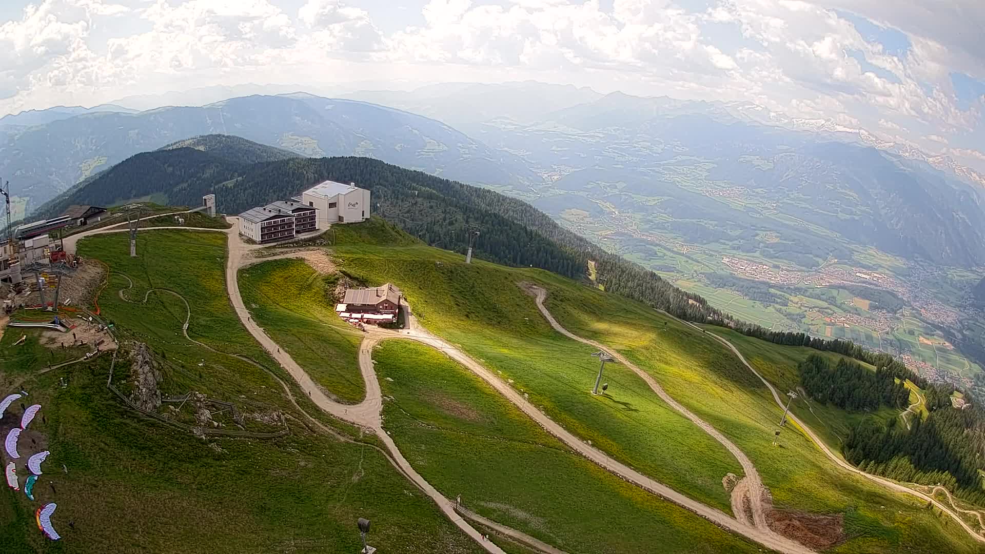 Skigebiet Kronplatz Gipfel | Blick auf Bruneck