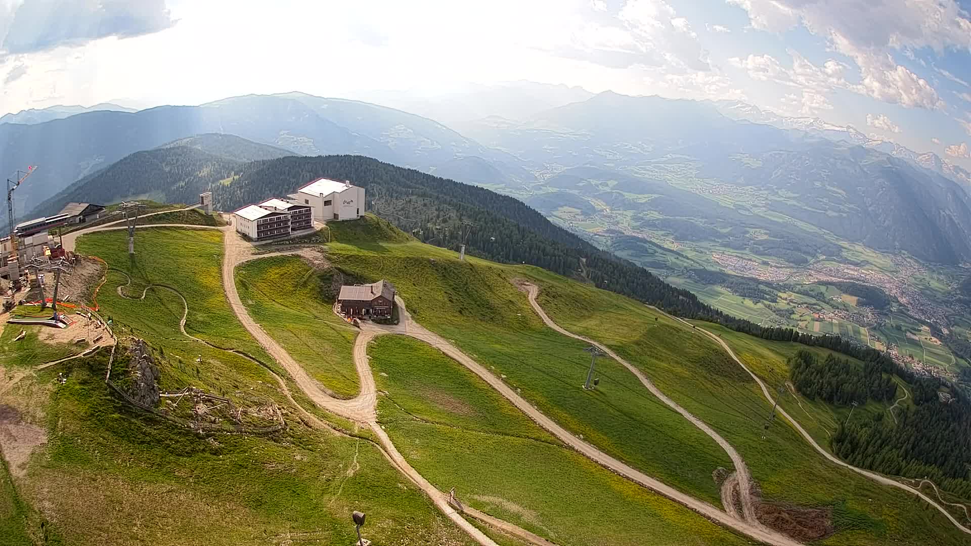 Skigebiet Kronplatz Gipfel | Blick auf Bruneck