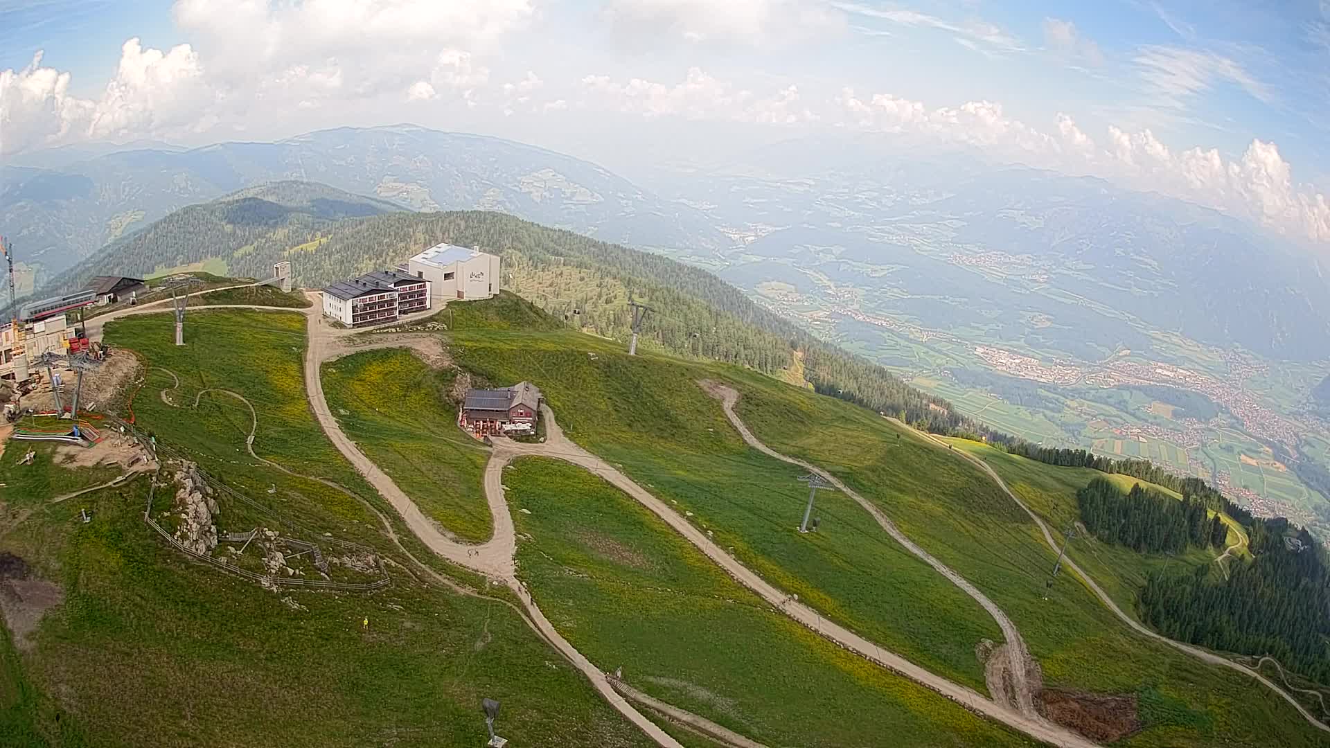 Station de ski Kronplatz sommet | vue sur Brunico