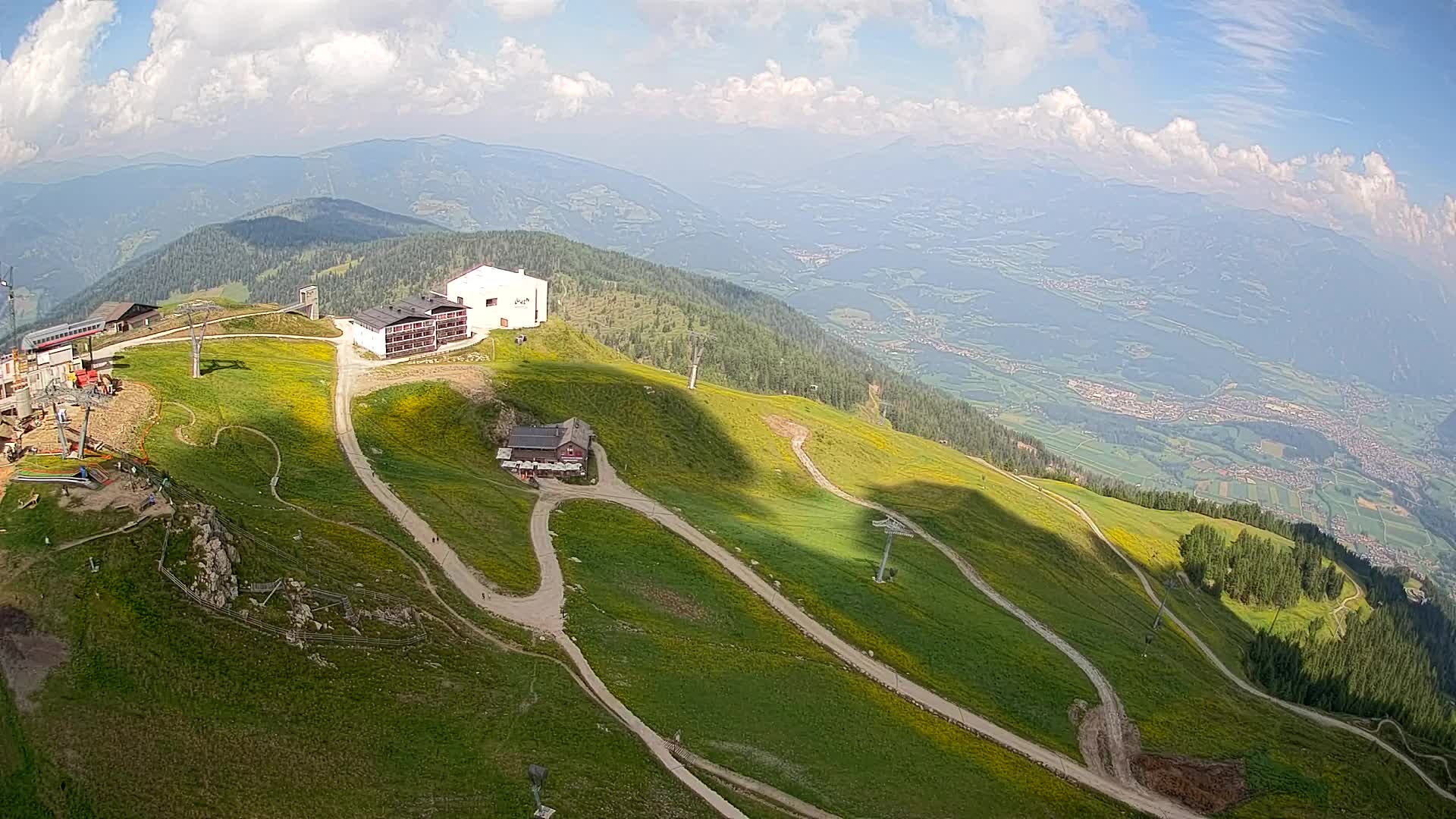 Station de ski Kronplatz sommet | vue sur Brunico