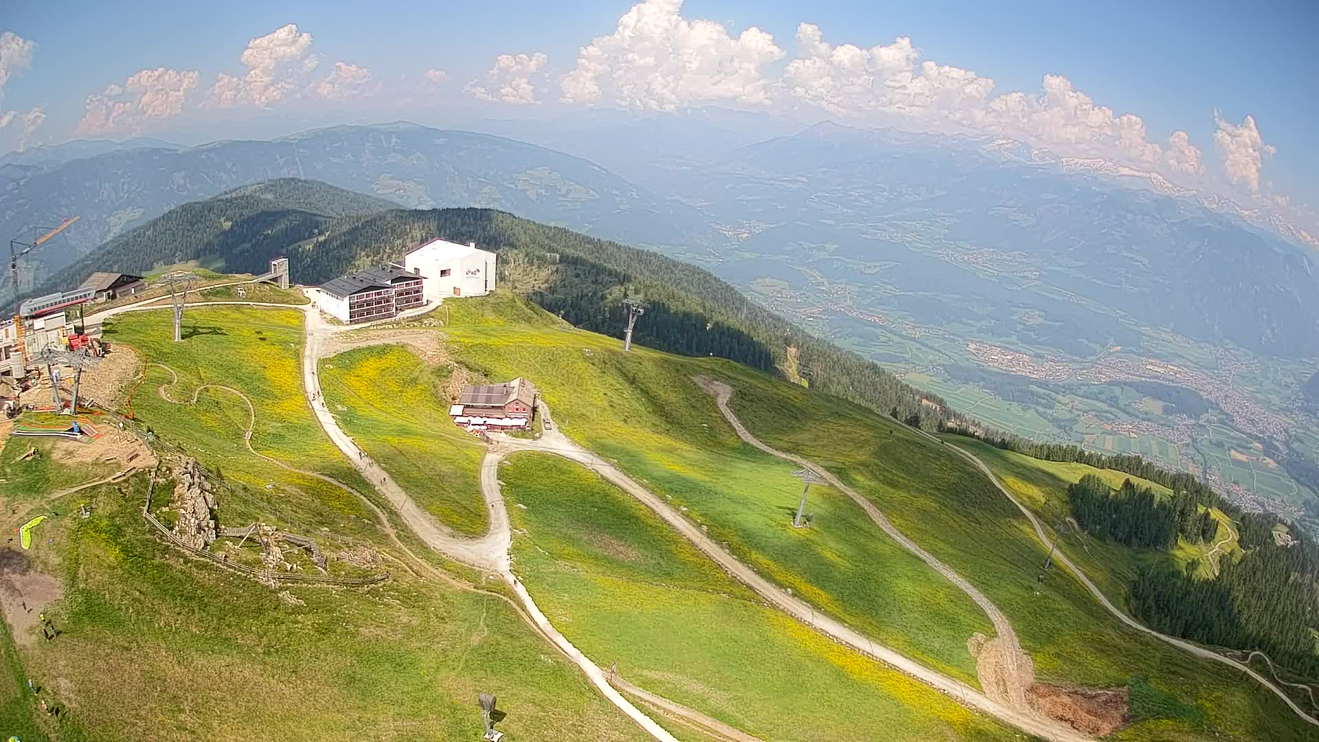 Skigebiet Kronplatz Gipfel | Blick auf Bruneck