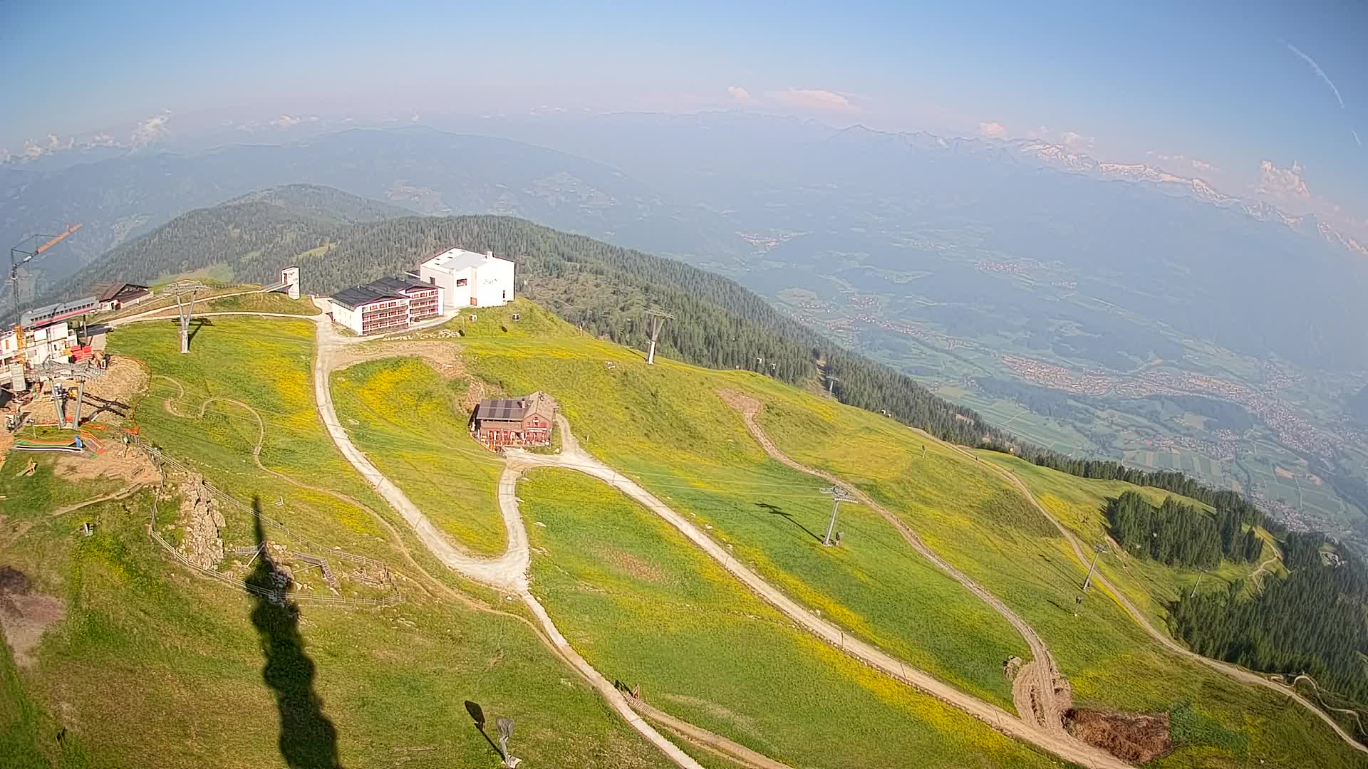Skigebiet Kronplatz Gipfel | Blick auf Bruneck