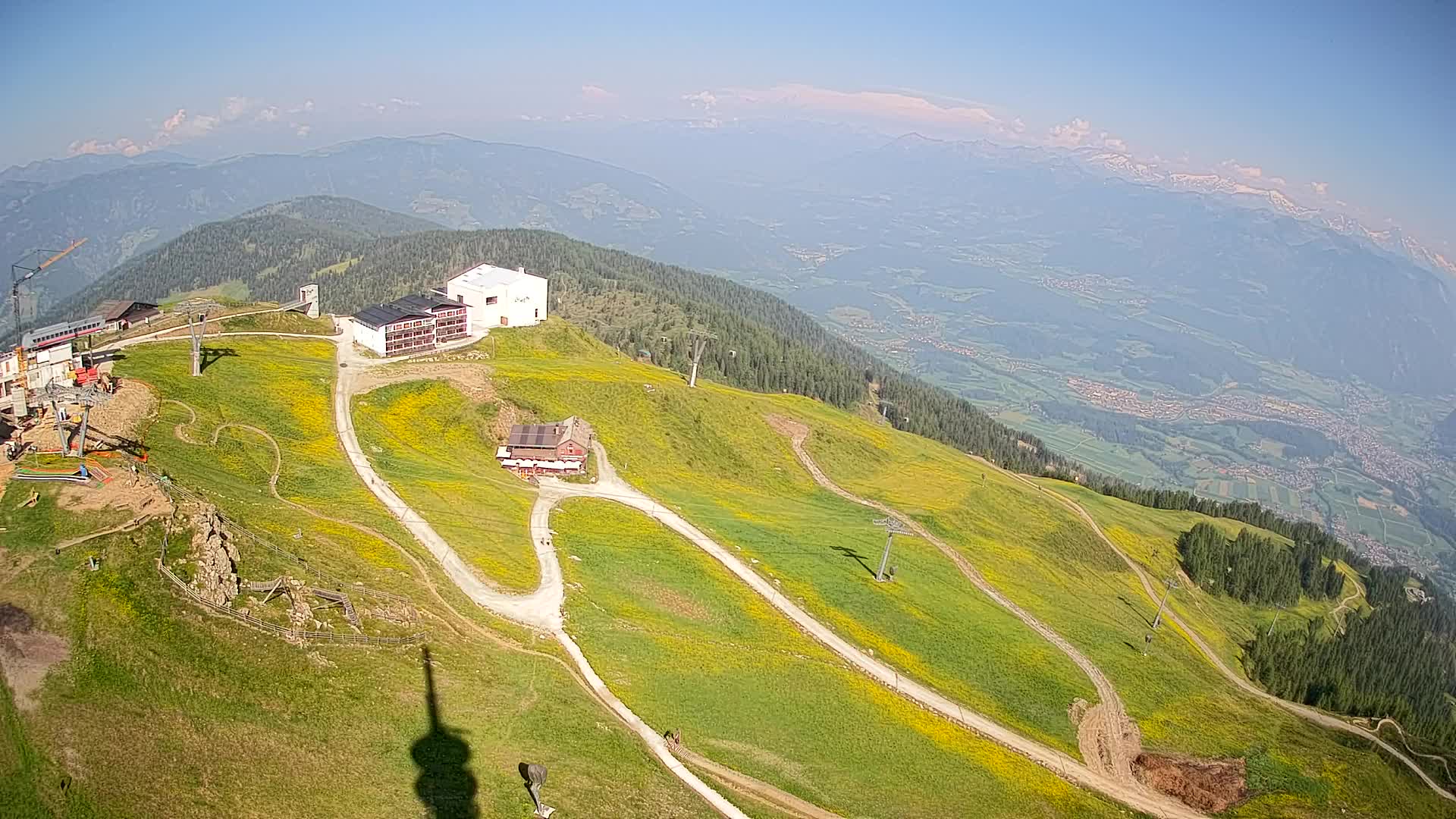 Skigebiet Kronplatz Gipfel | Blick auf Bruneck