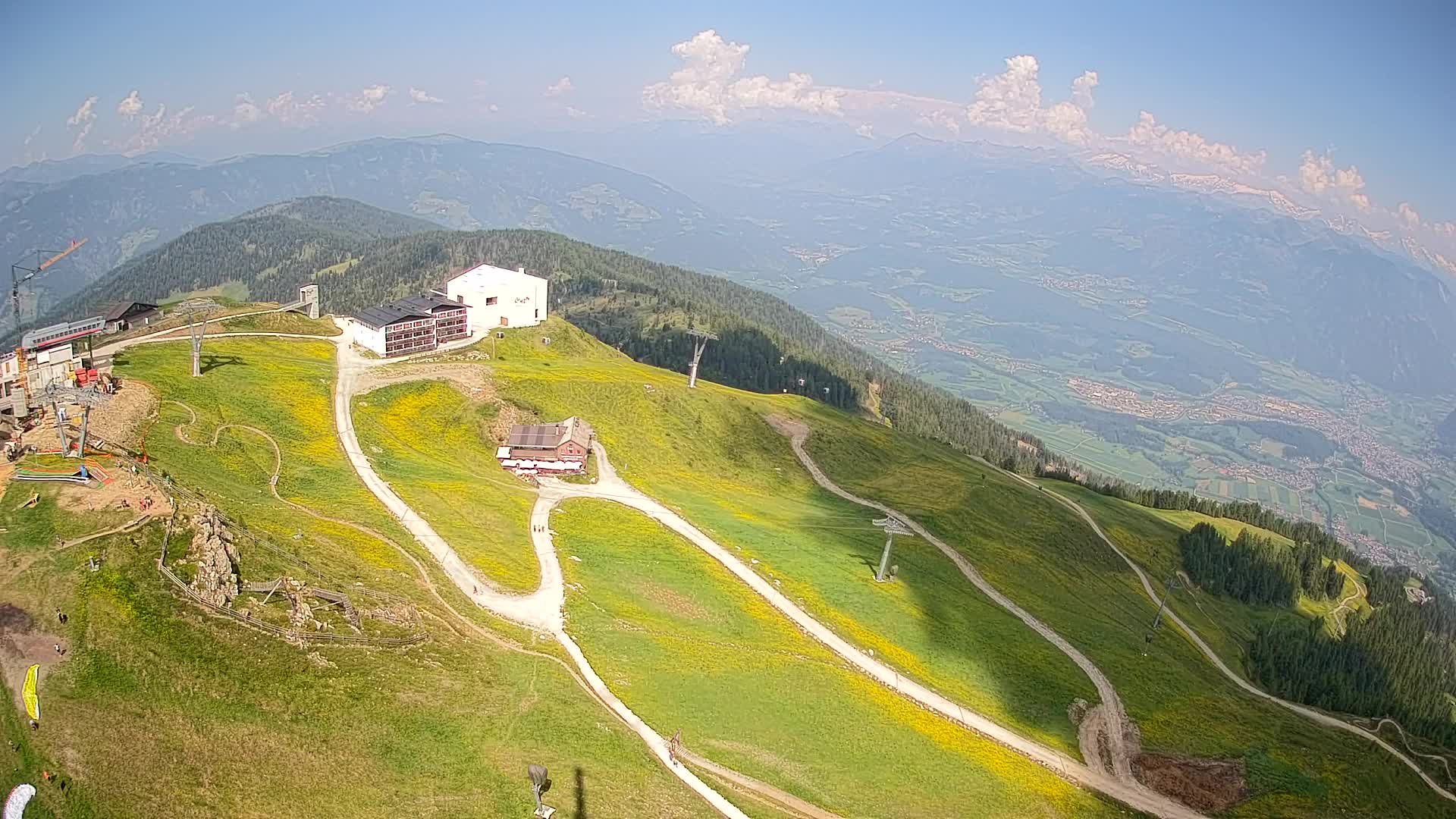 Skigebiet Kronplatz Gipfel | Blick auf Bruneck