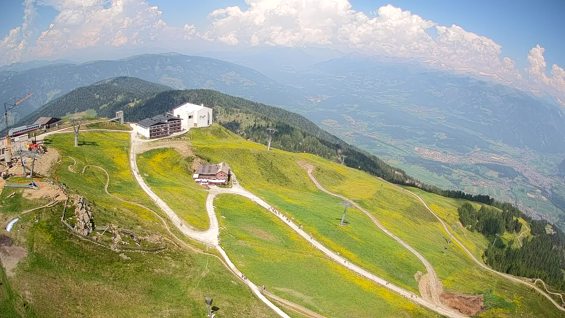 Skigebiet Kronplatz Gipfel | Blick auf Bruneck
