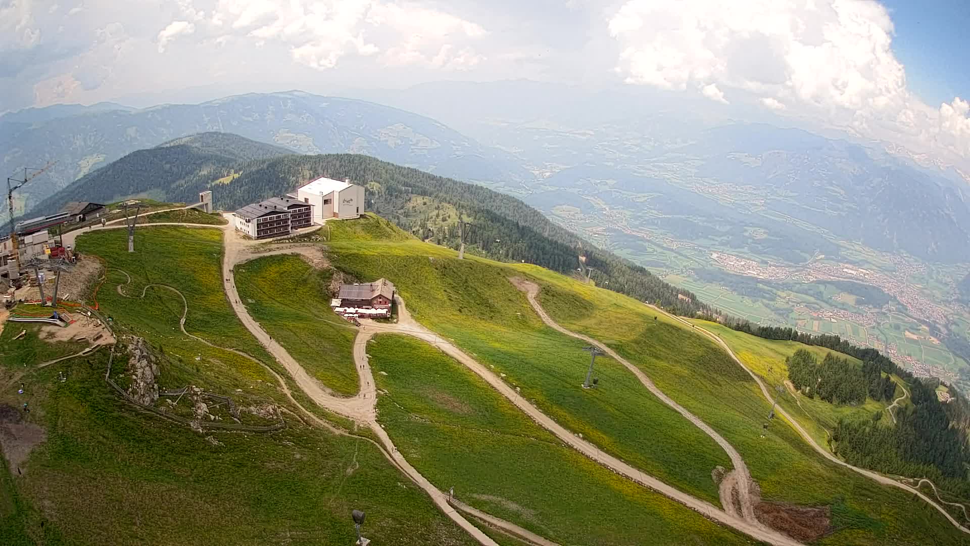 Skigebiet Kronplatz Gipfel | Blick auf Bruneck