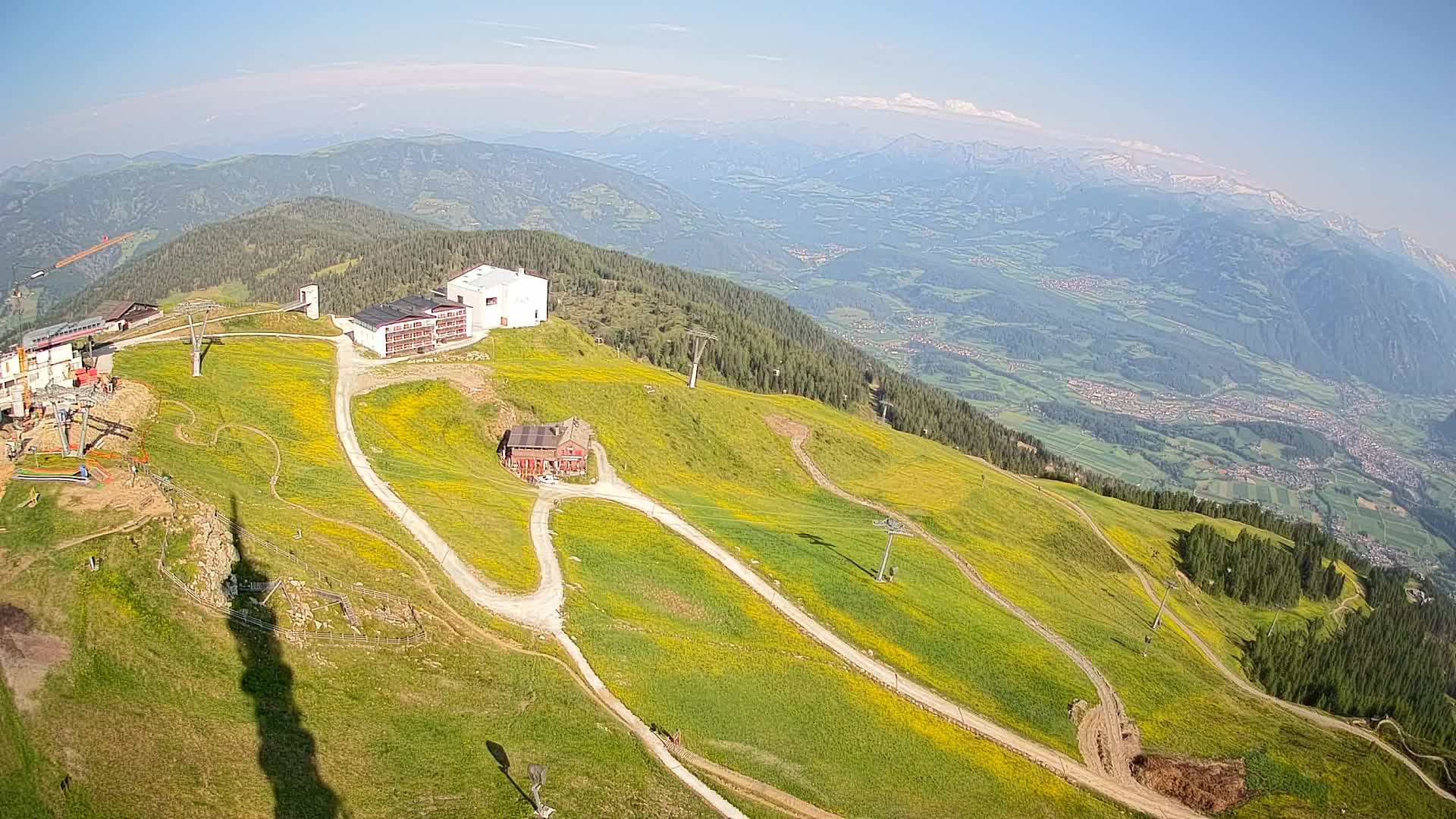 Station de ski Kronplatz sommet | vue sur Brunico