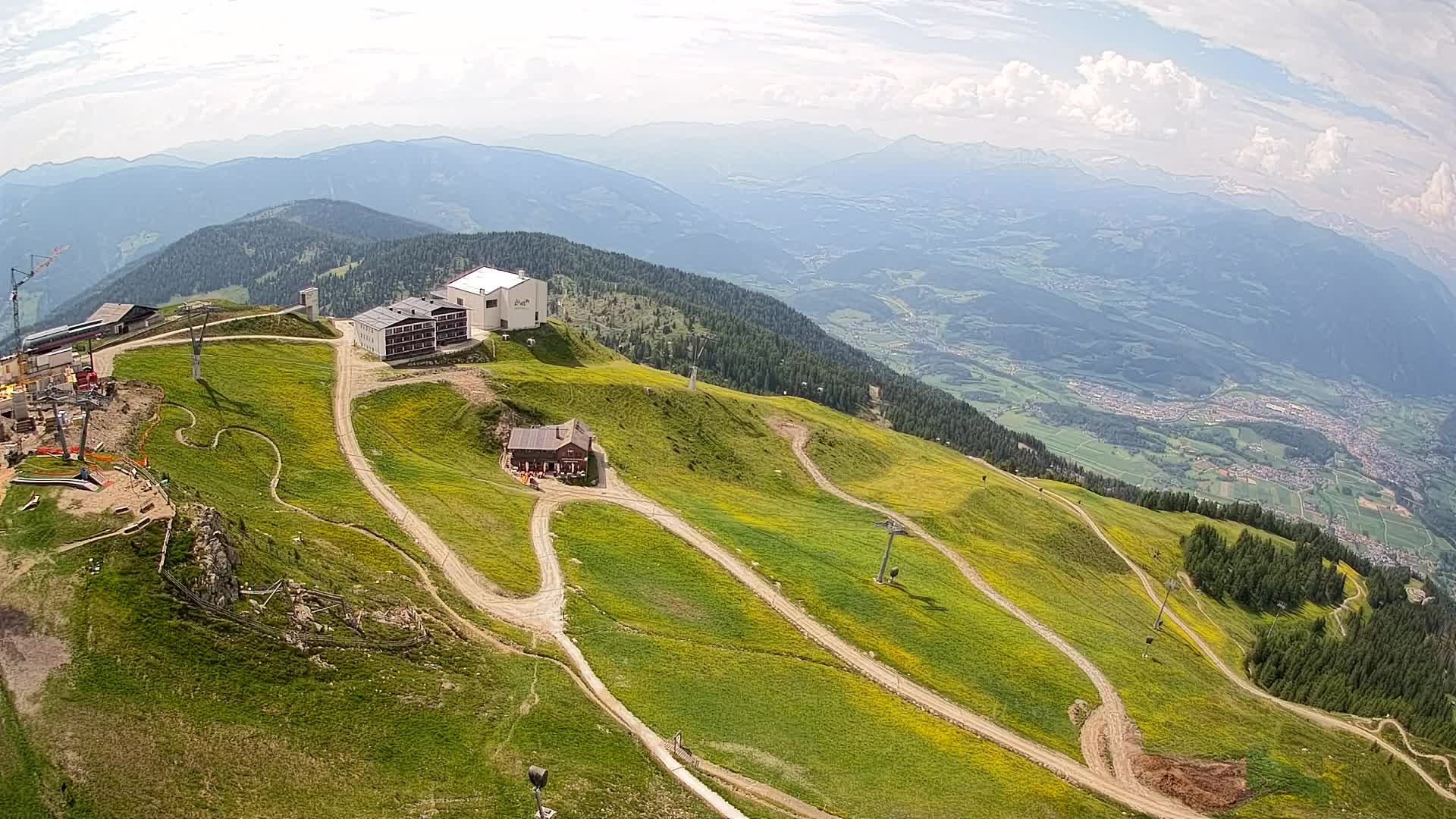 Skigebiet Kronplatz Gipfel | Blick auf Bruneck