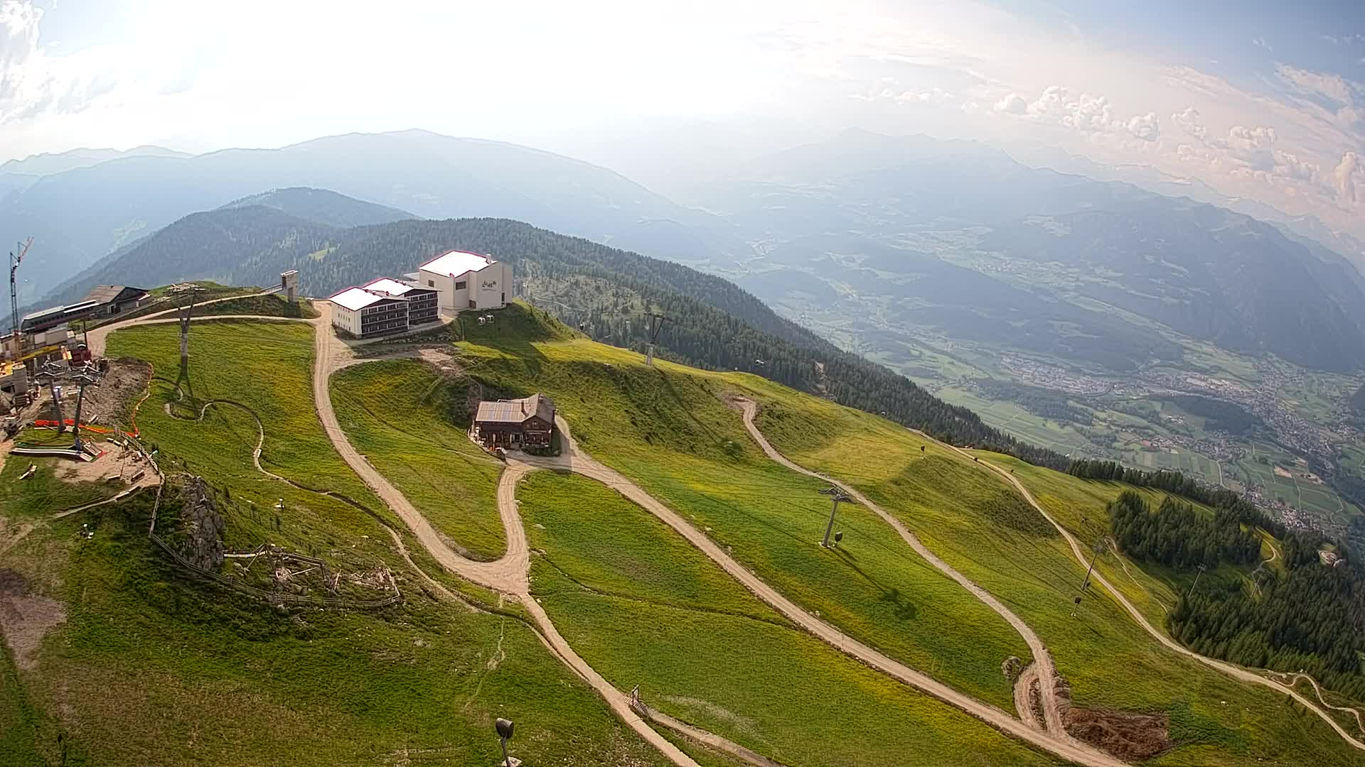 Skigebiet Kronplatz Gipfel | Blick auf Bruneck