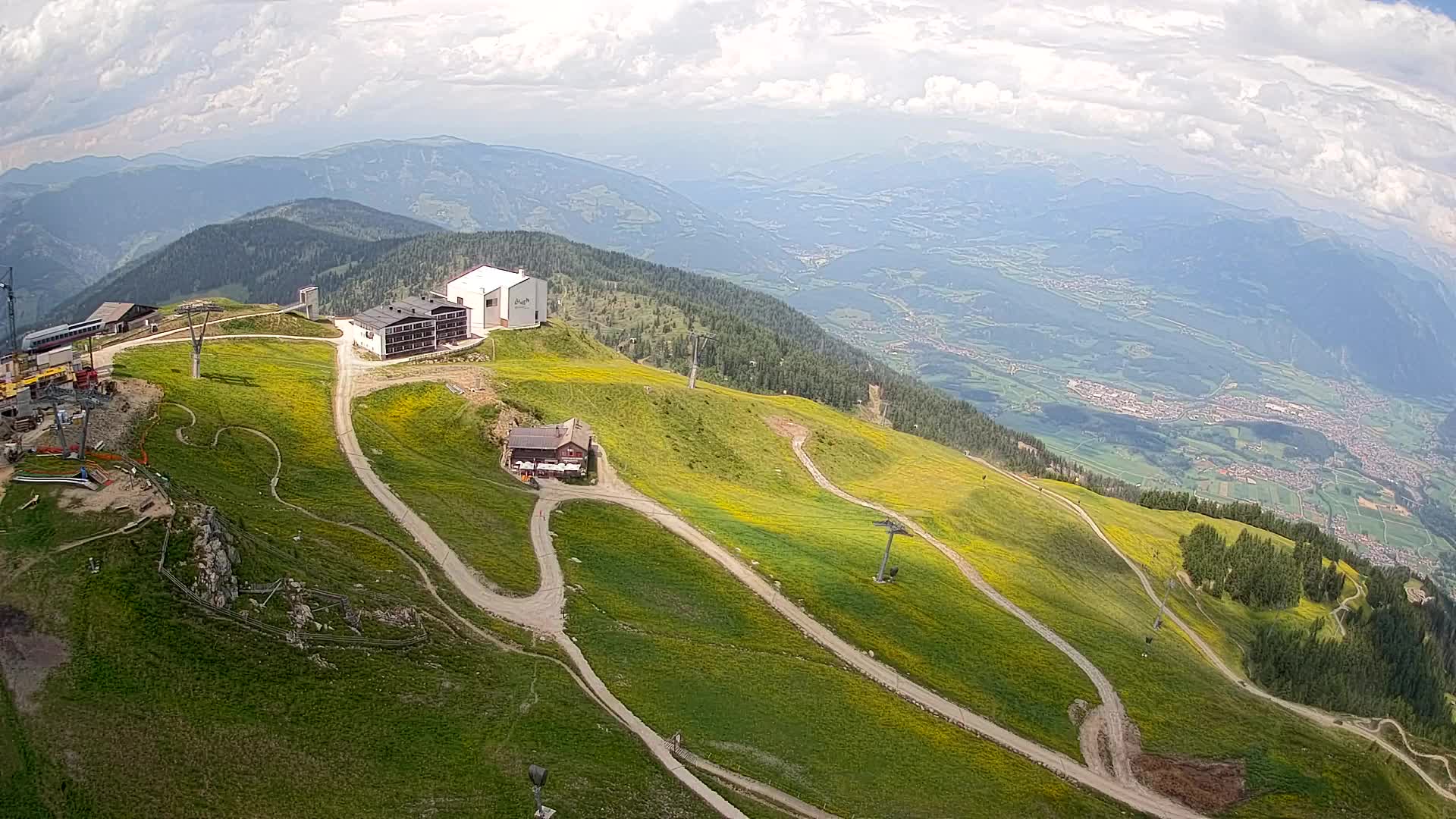 Station de ski Kronplatz sommet | vue sur Brunico