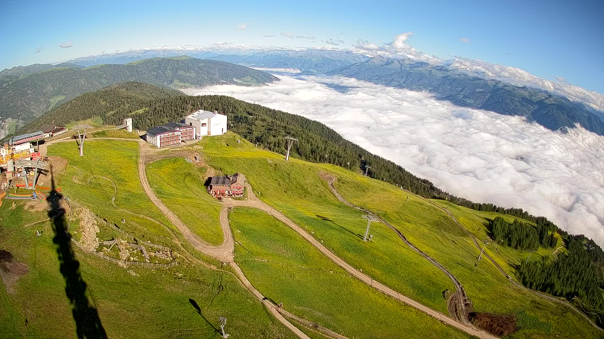 Stazione sciistica di Plan de Corones | vista su Brunico