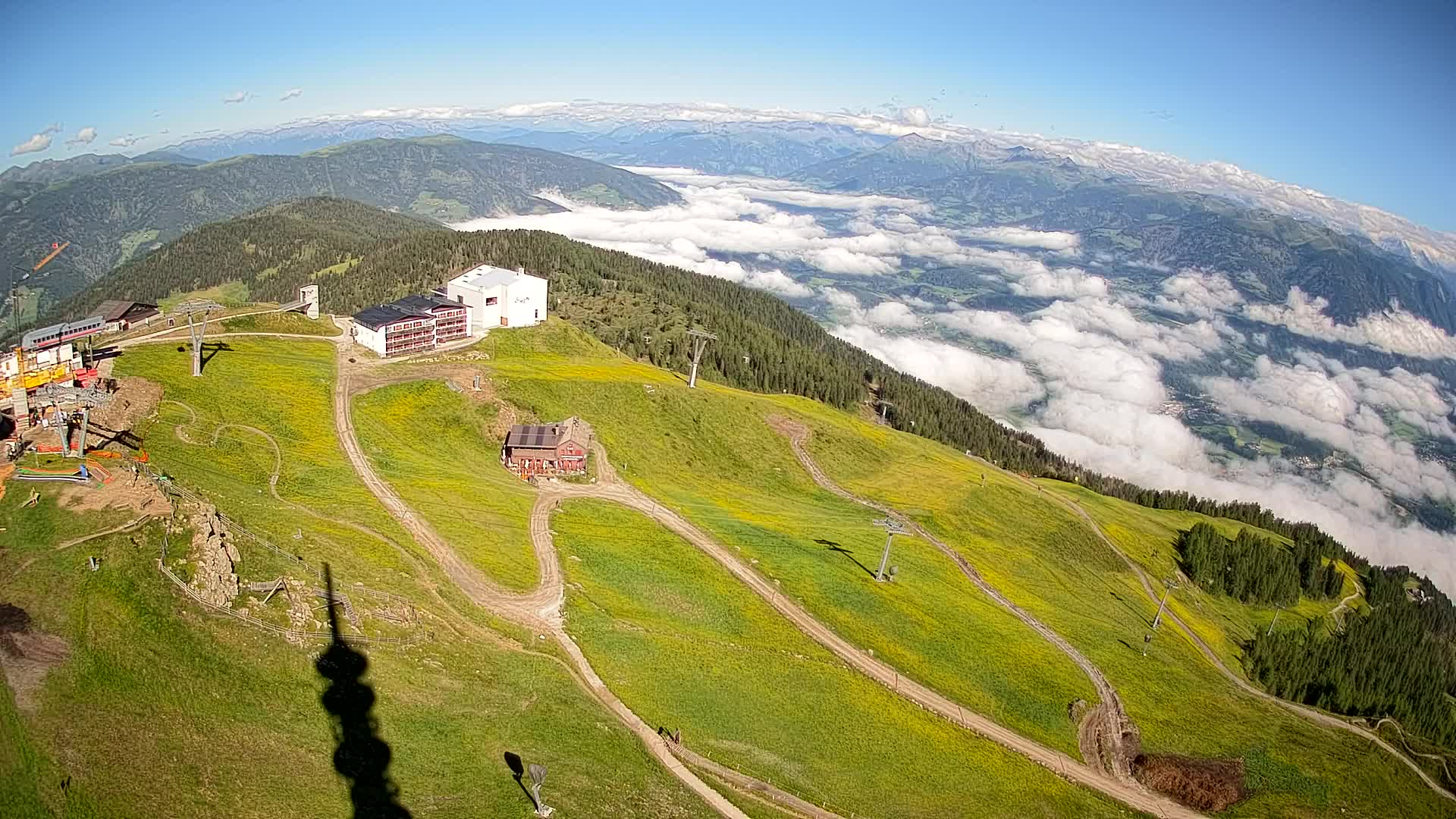 Kronplatz peak Ski resort | view to Bruneck