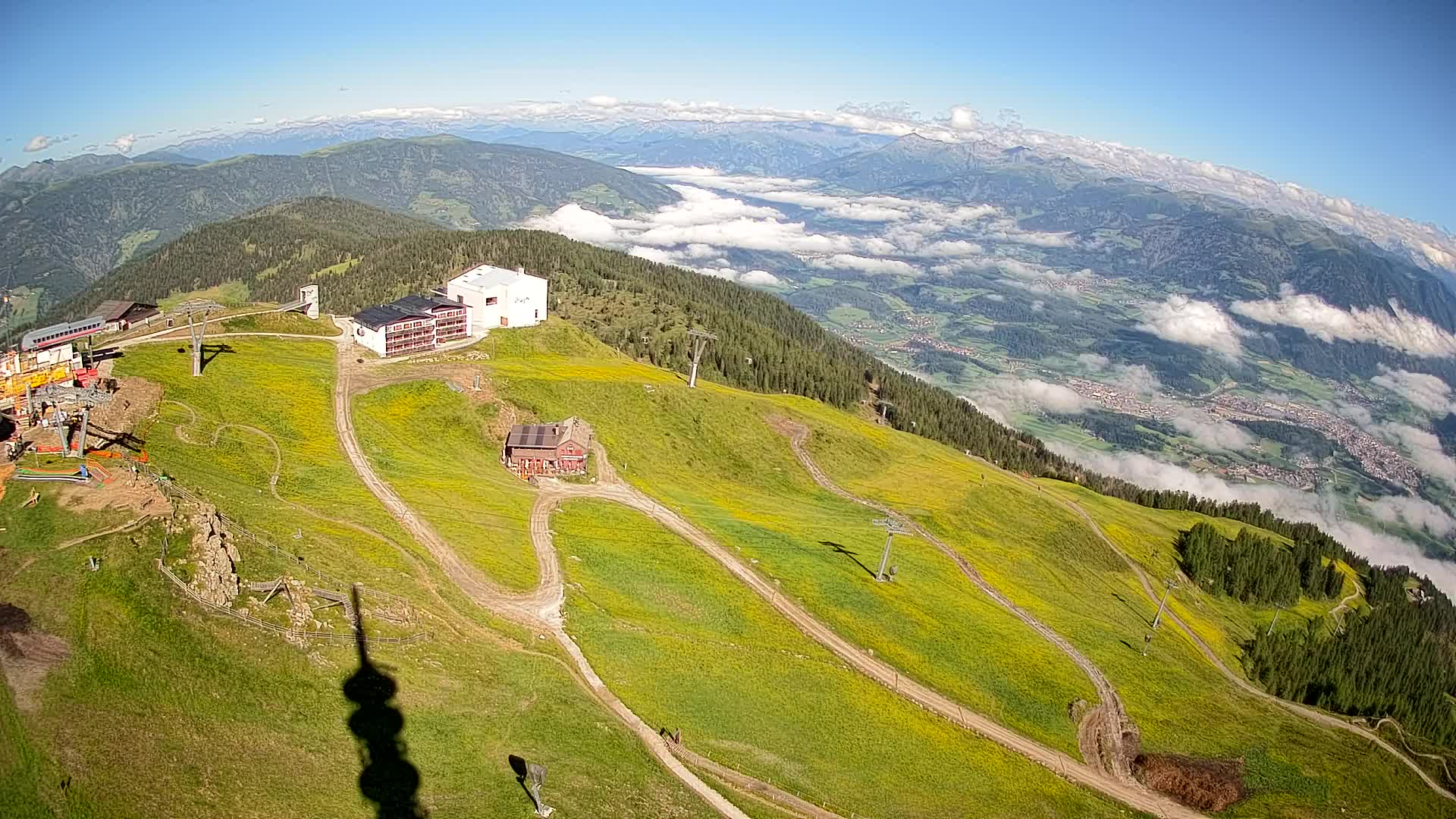 Kronplatz peak Ski resort | view to Bruneck