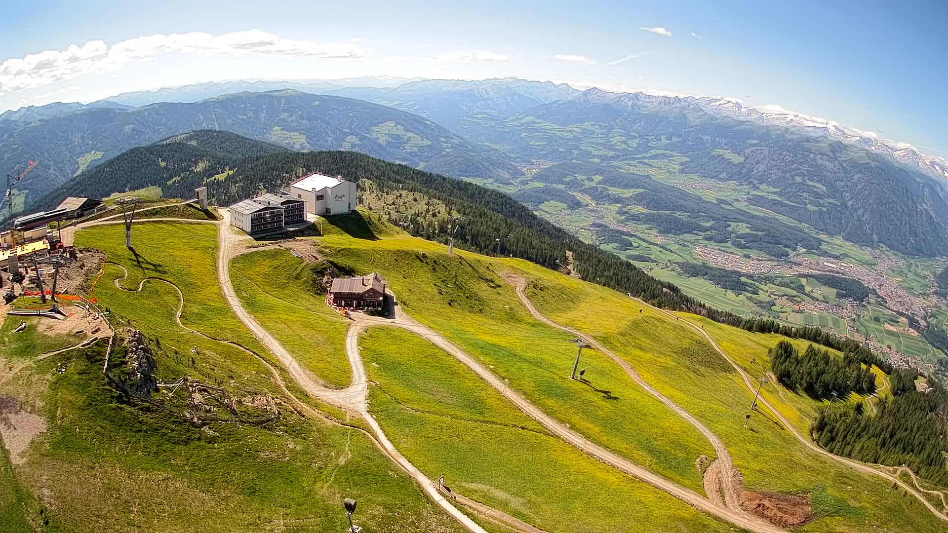 Skigebiet Kronplatz Gipfel | Blick auf Bruneck