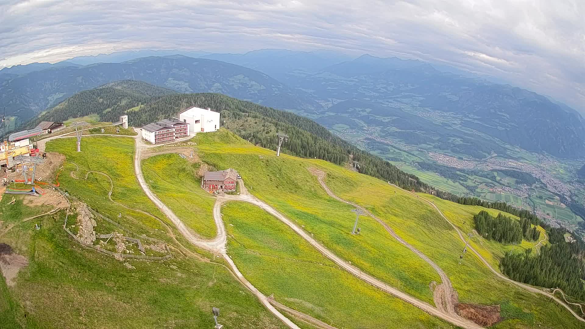 Kronplatz peak Ski resort | view to Bruneck