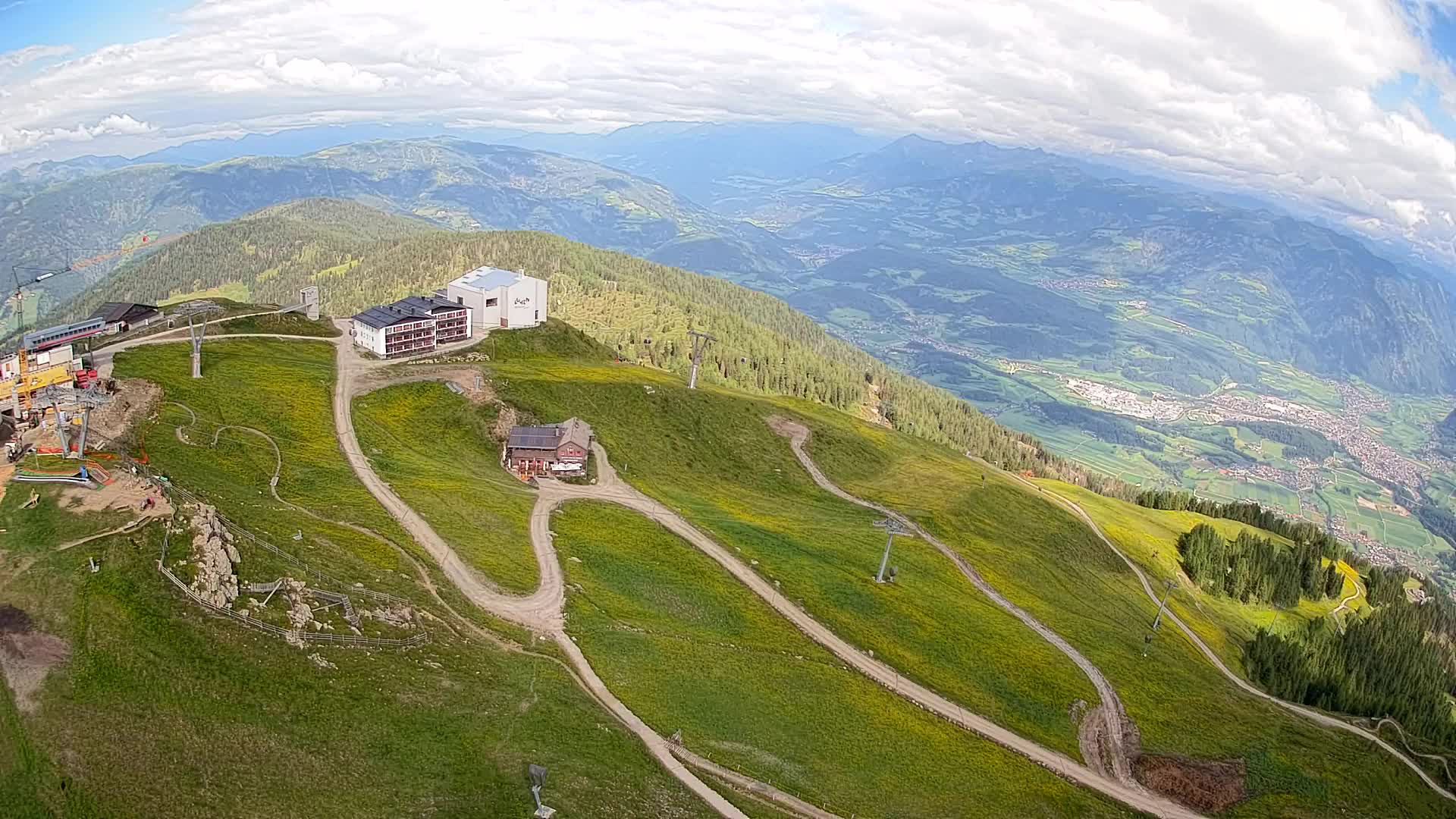 Kronplatz peak Ski resort | view to Bruneck