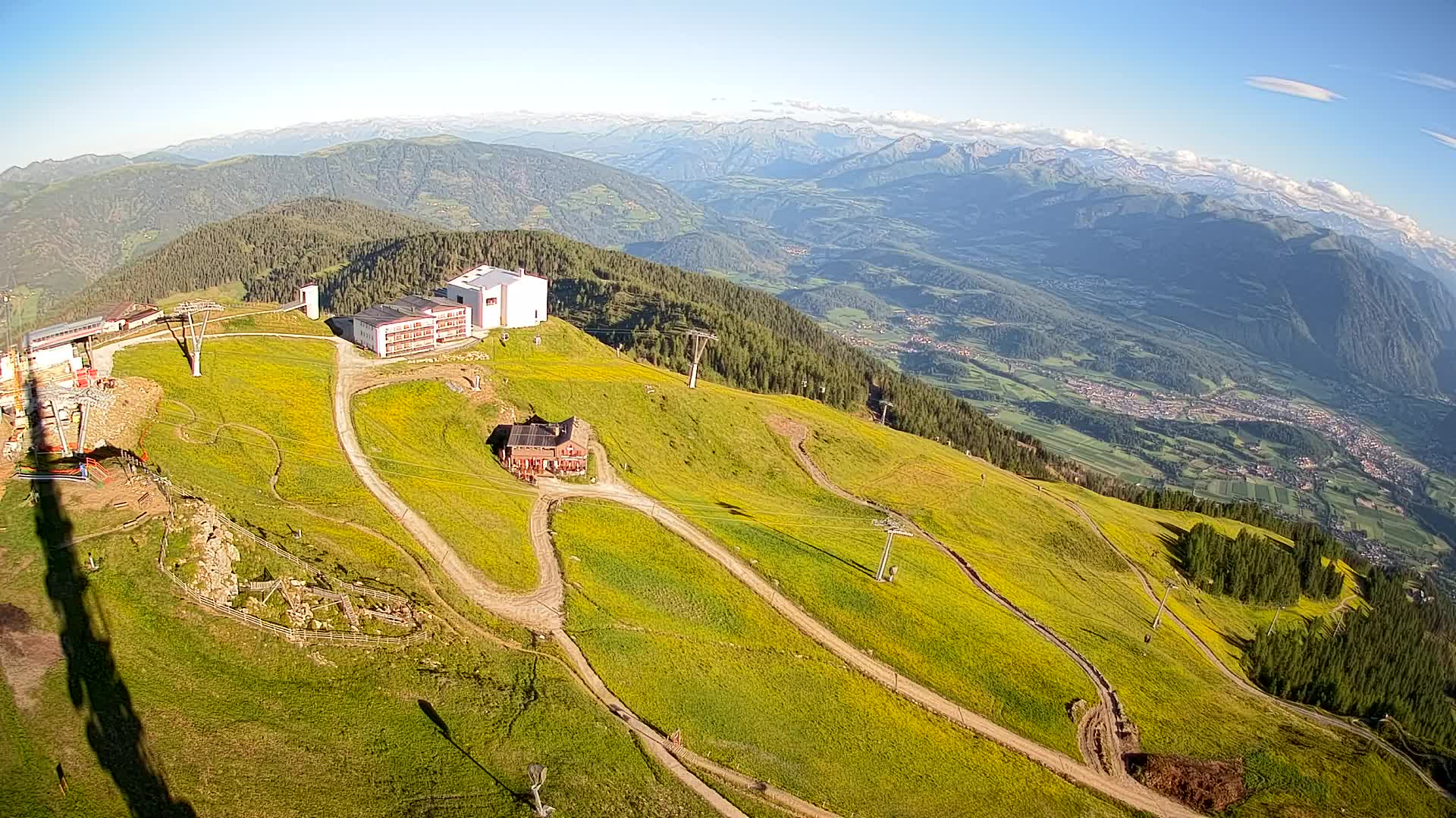 Skigebiet Kronplatz Gipfel | Blick auf Bruneck