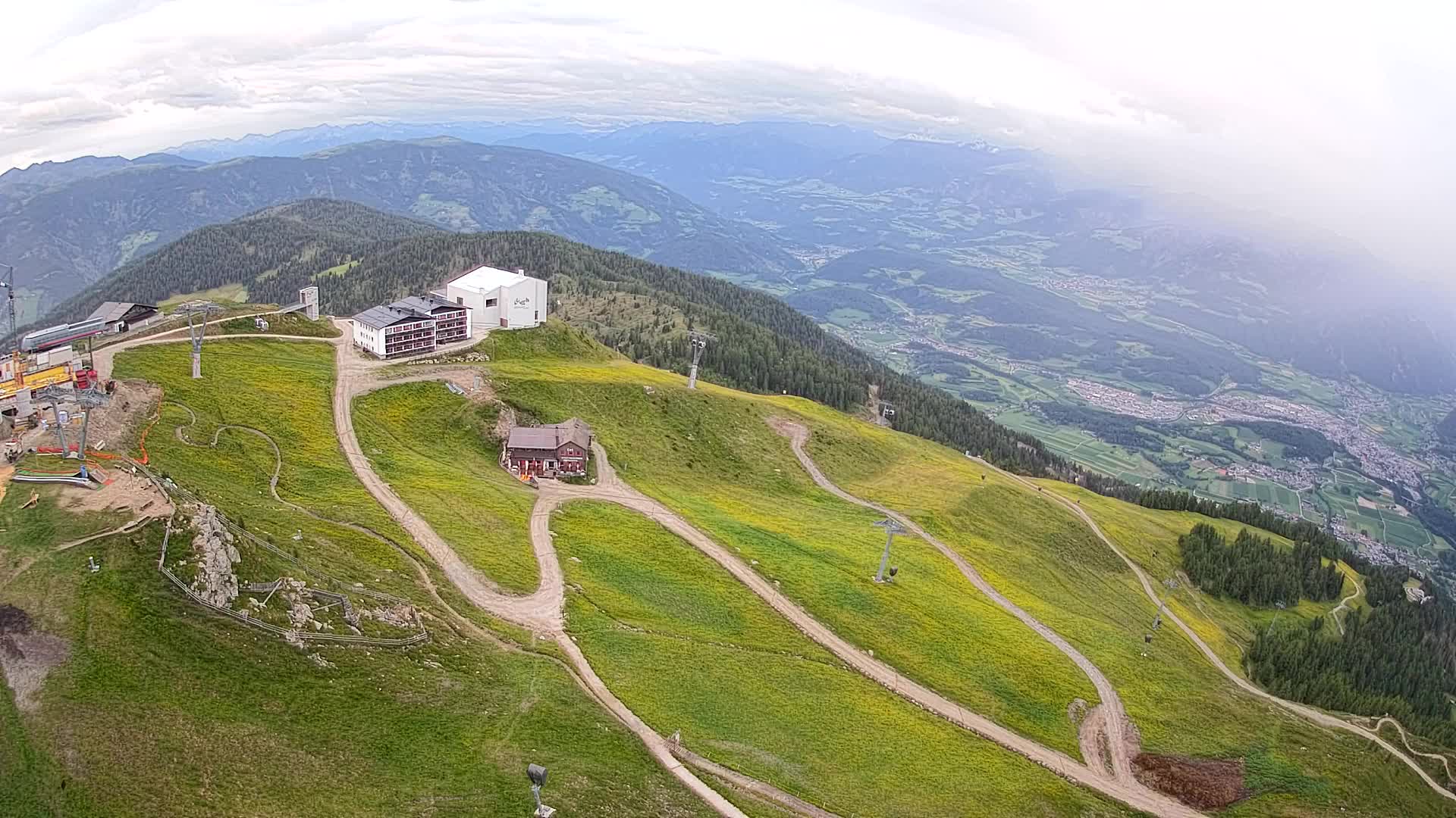 Kronplatz peak Ski resort | view to Bruneck