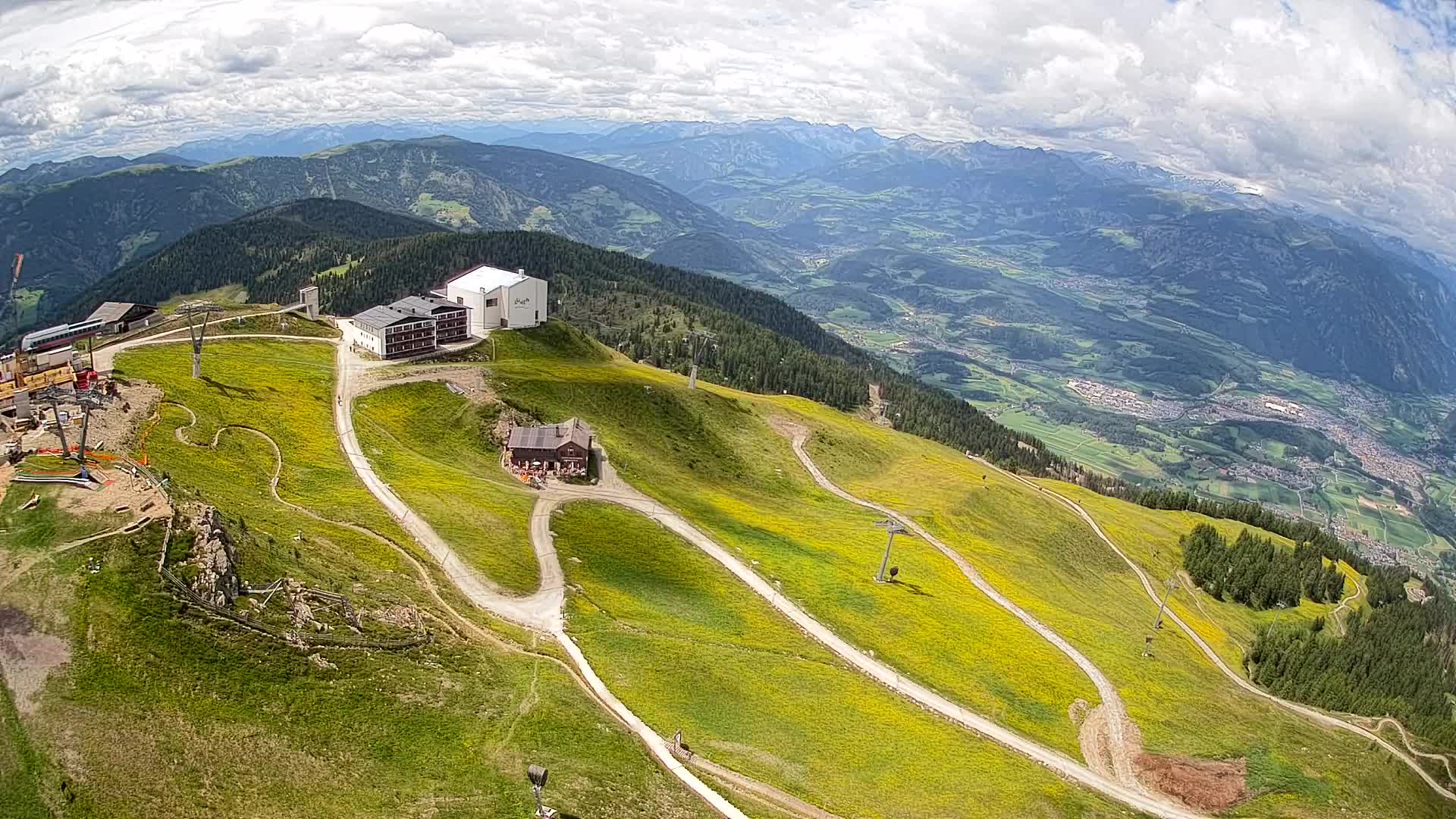 Kronplatz peak Ski resort | view to Bruneck