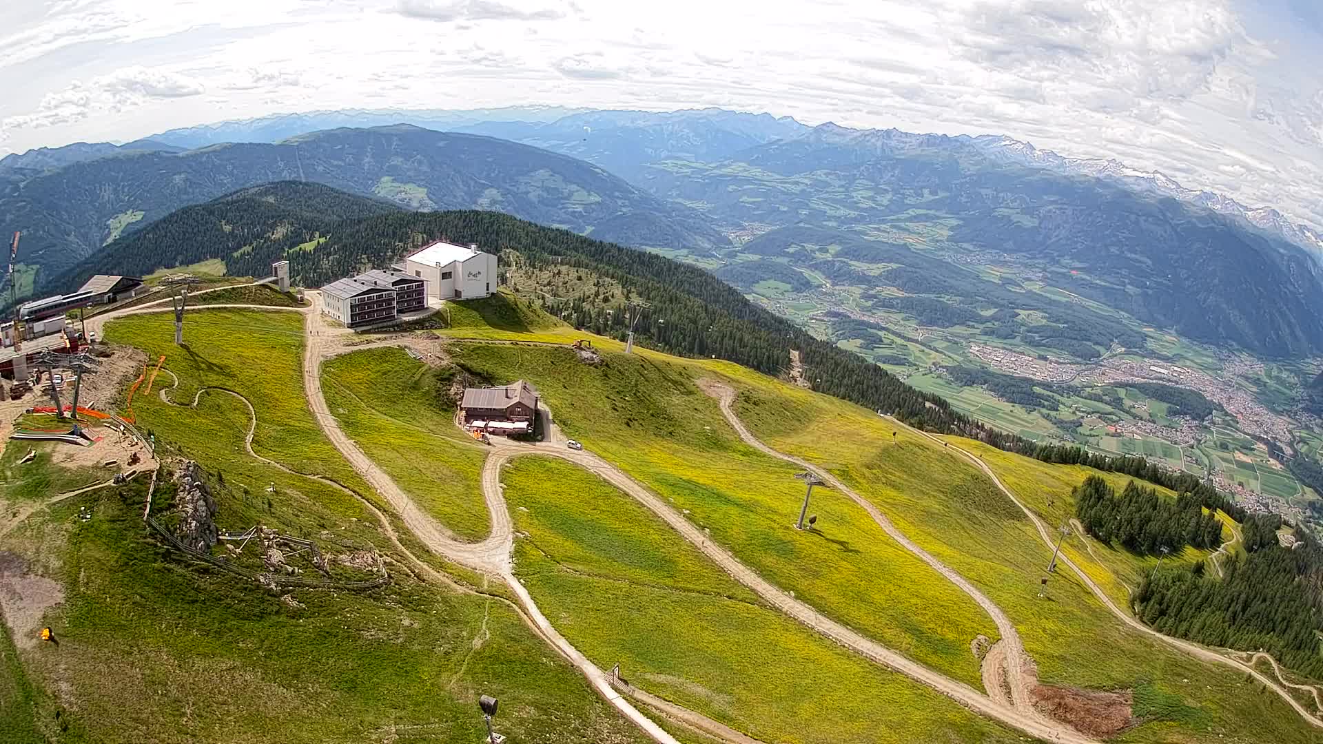 Kronplatz peak Ski resort | view to Bruneck