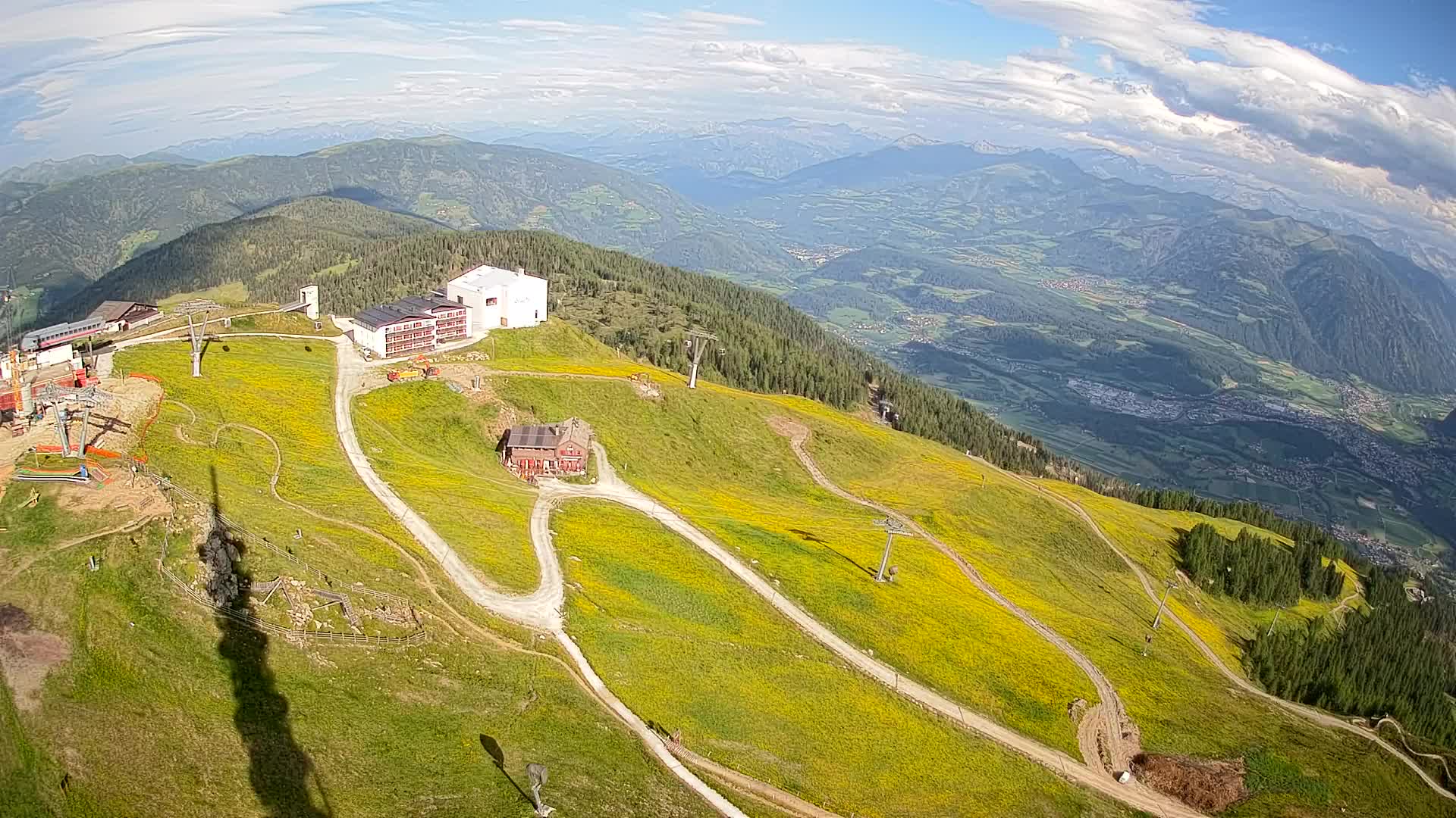 Kronplatz peak Ski resort | view to Bruneck