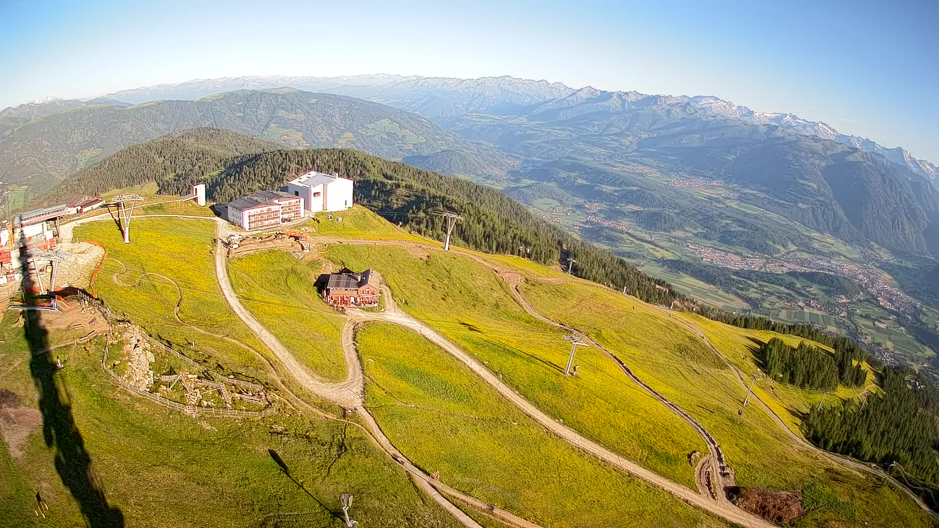 Skigebiet Kronplatz Gipfel | Blick auf Bruneck