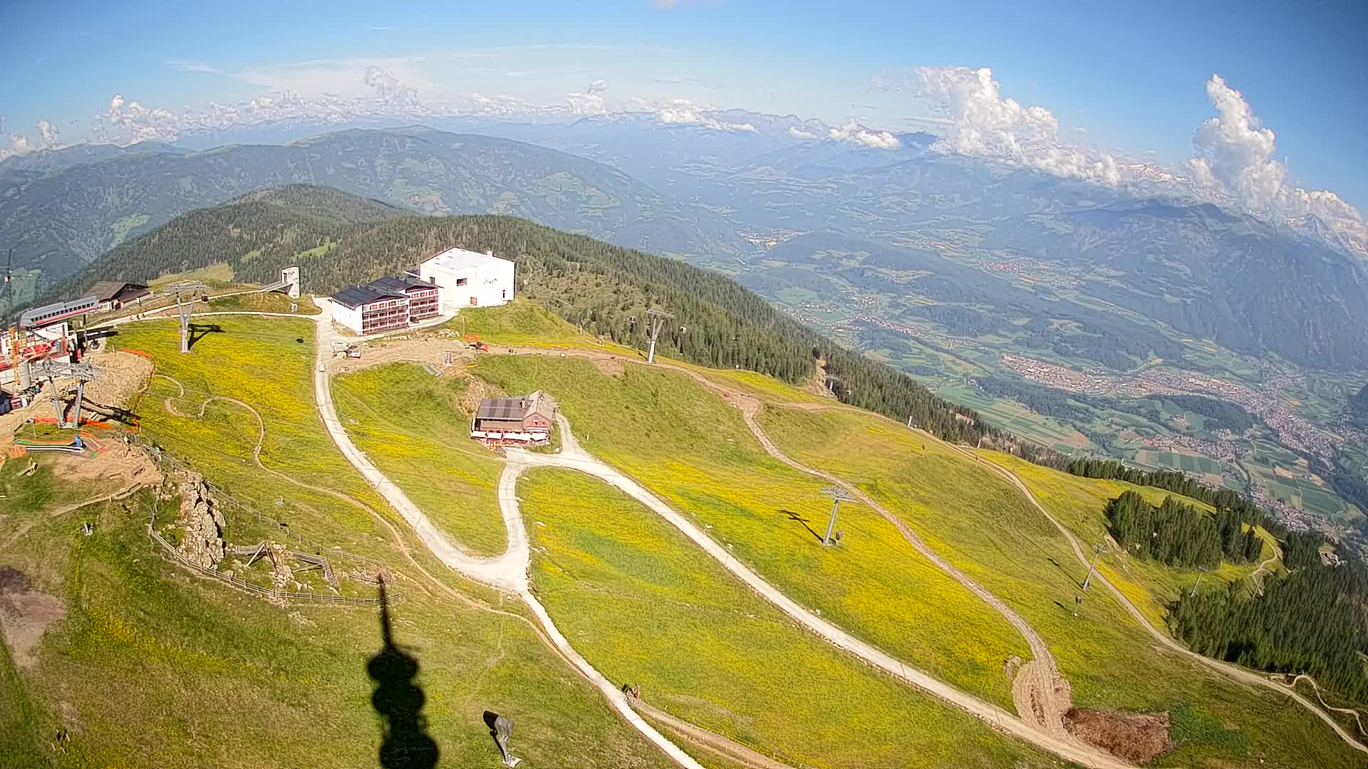 Station de ski Kronplatz sommet | vue sur Brunico