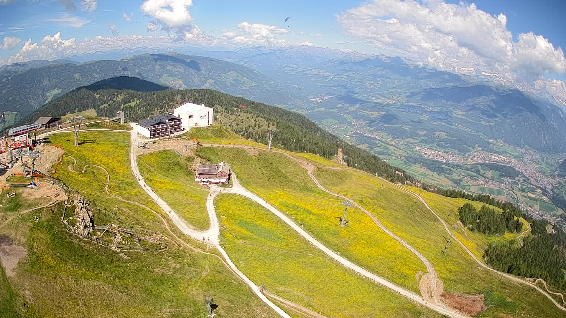 Station de ski Kronplatz sommet | vue sur Brunico