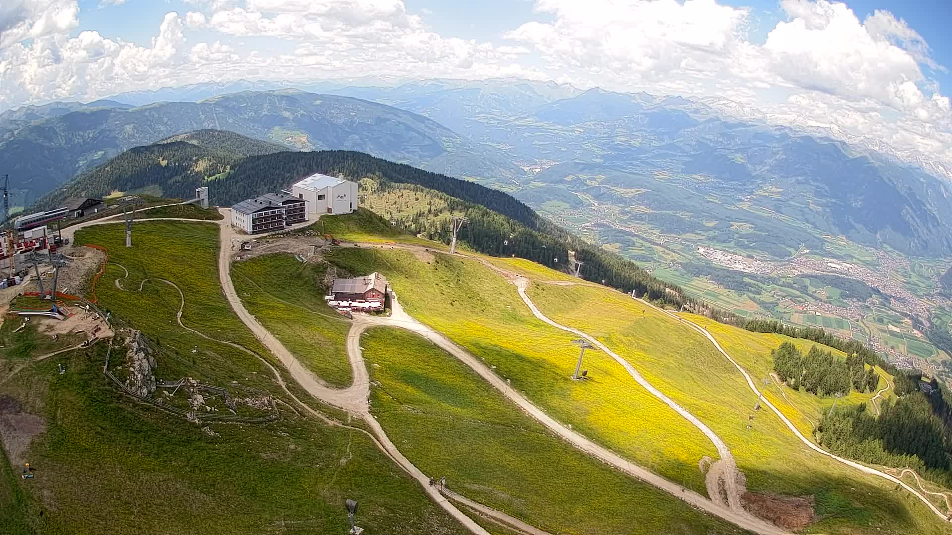 Station de ski Kronplatz sommet | vue sur Brunico