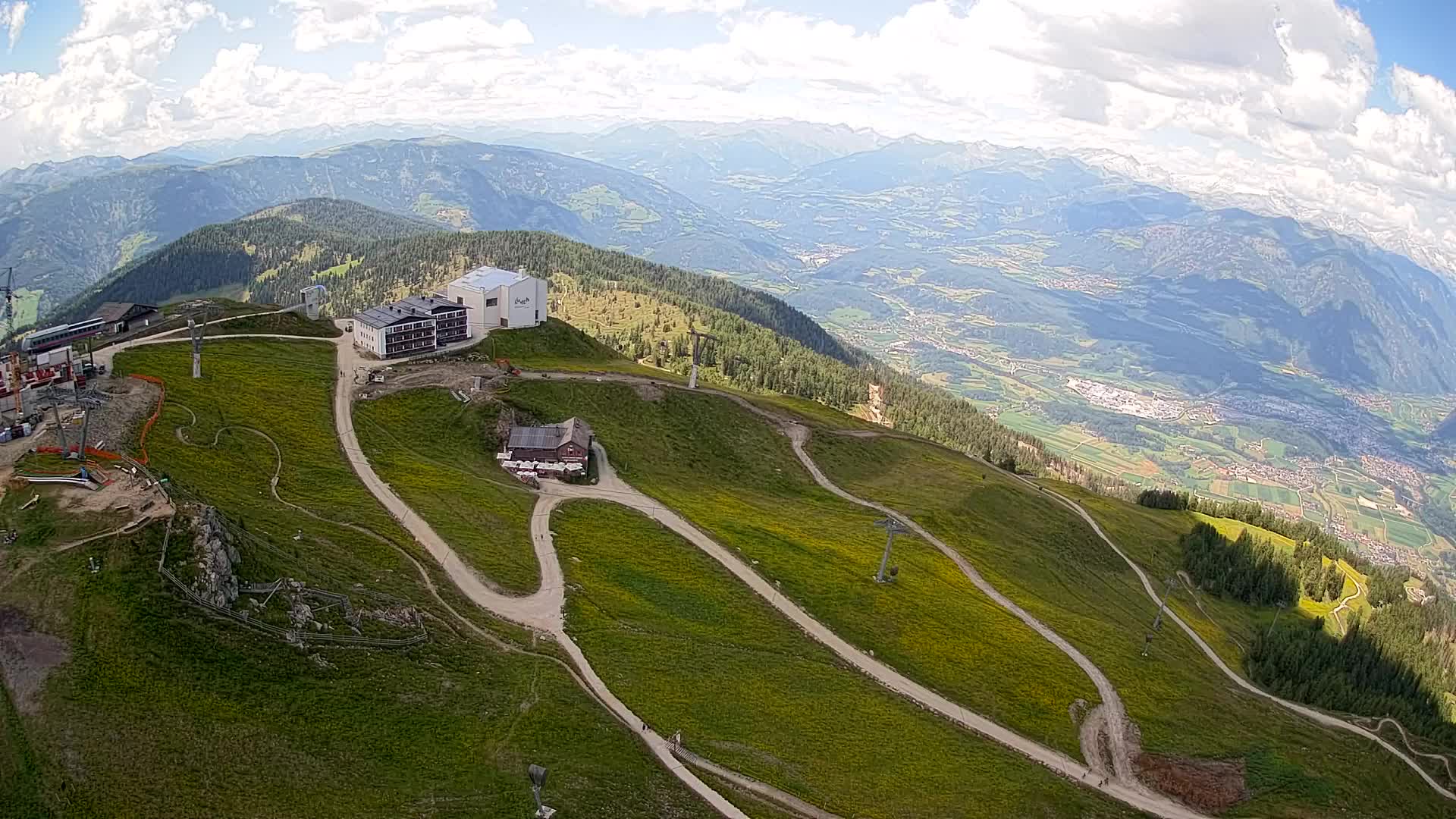 Station de ski Kronplatz sommet | vue sur Brunico