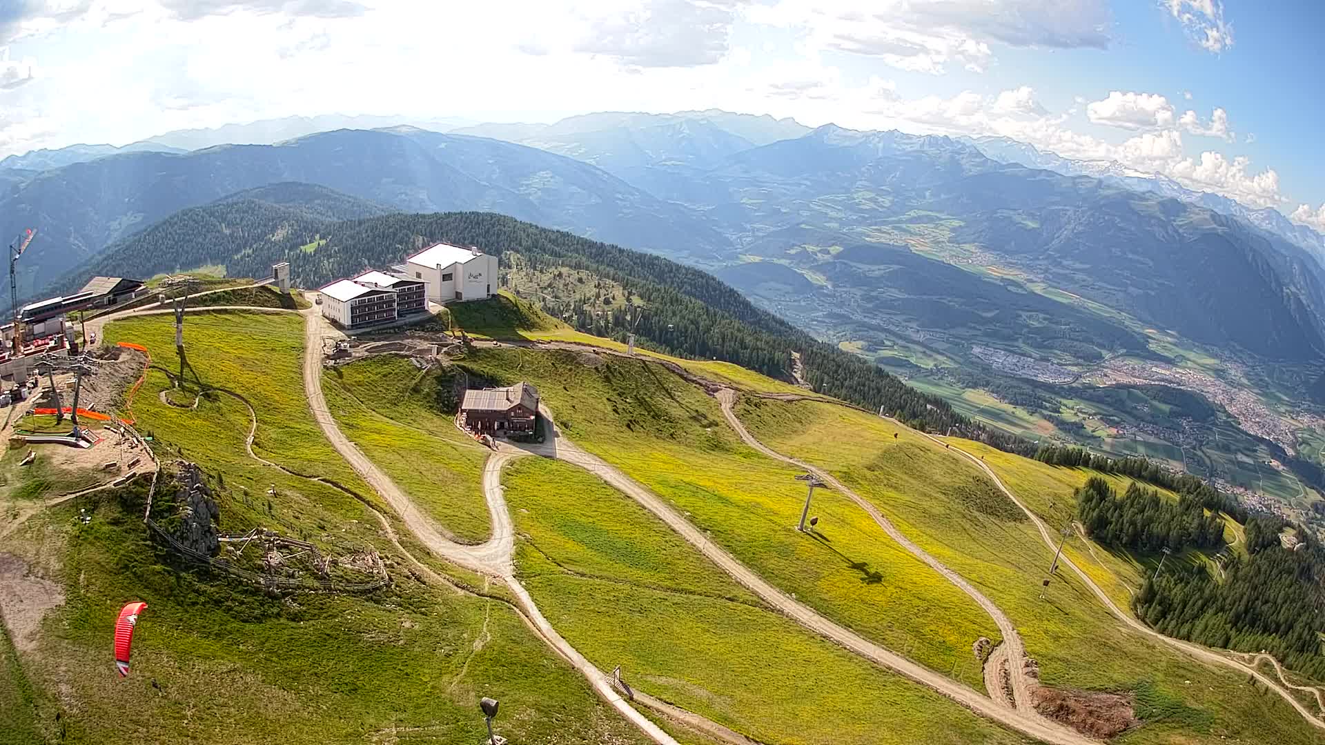 Skigebiet Kronplatz Gipfel | Blick auf Bruneck