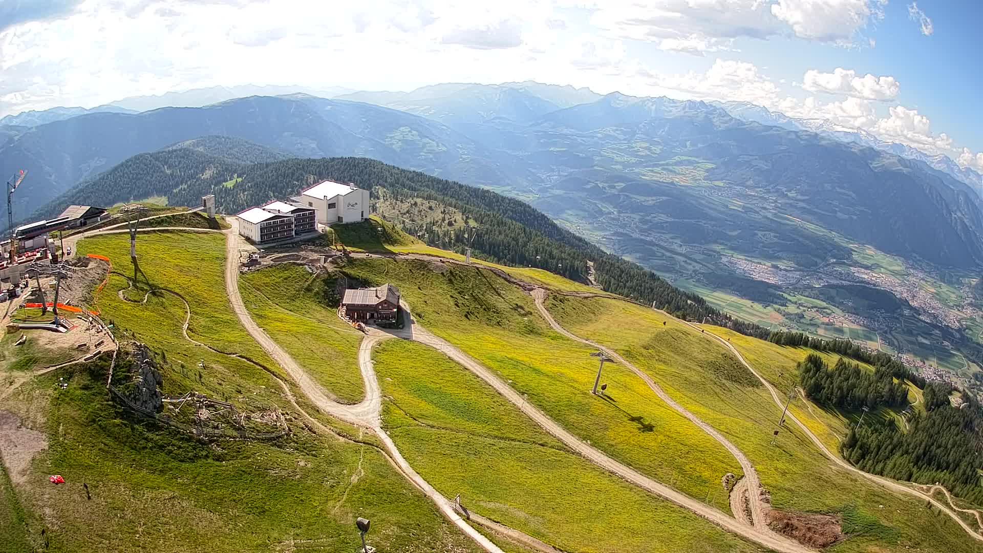 Skigebiet Kronplatz Gipfel | Blick auf Bruneck