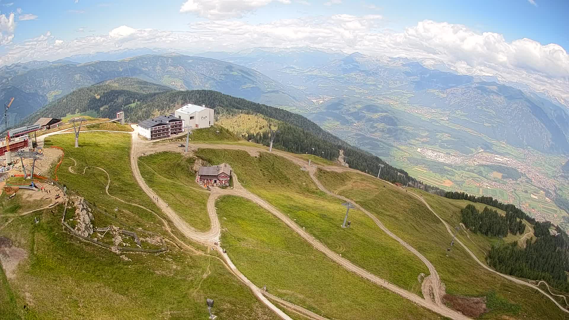 Station de ski Kronplatz sommet | vue sur Brunico