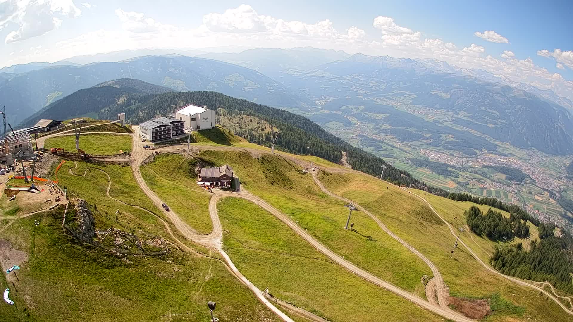 Skigebiet Kronplatz Gipfel | Blick auf Bruneck