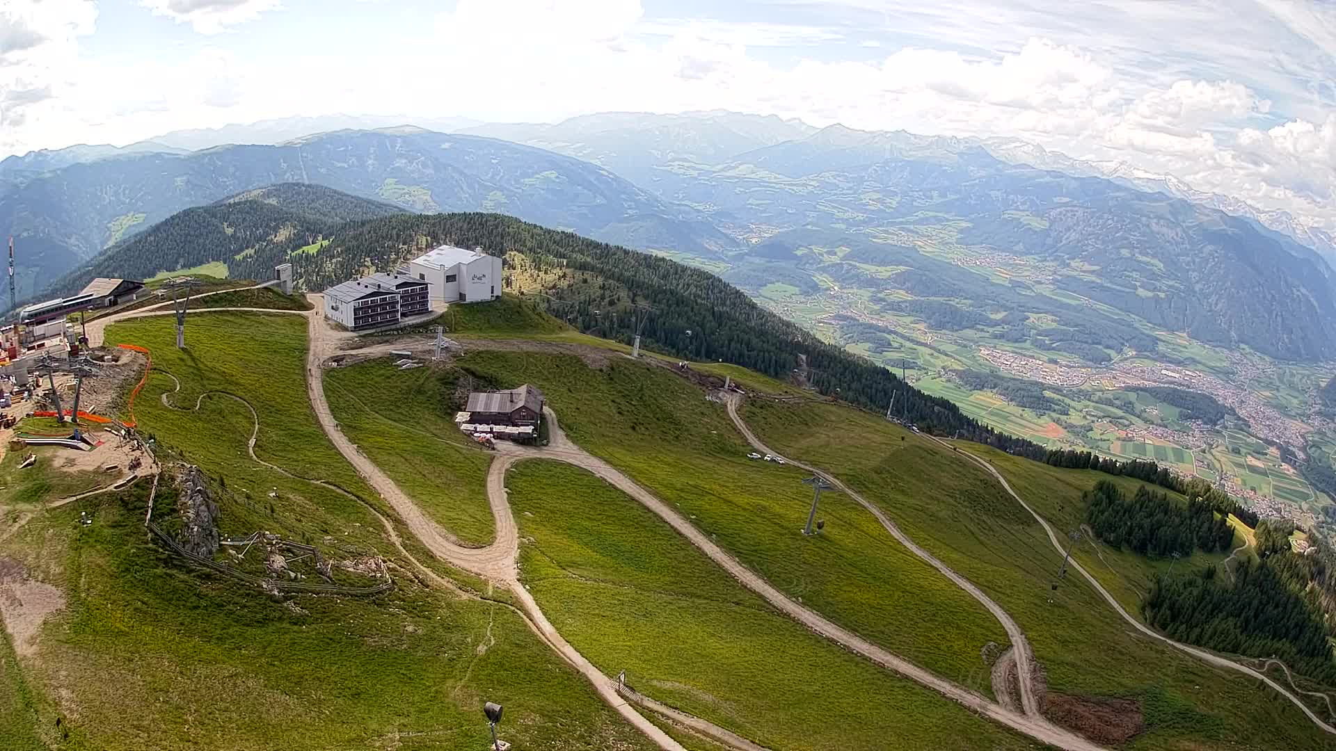 Skigebiet Kronplatz Gipfel | Blick auf Bruneck