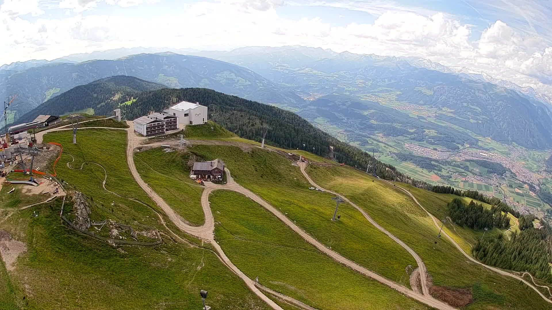 Skigebiet Kronplatz Gipfel | Blick auf Bruneck