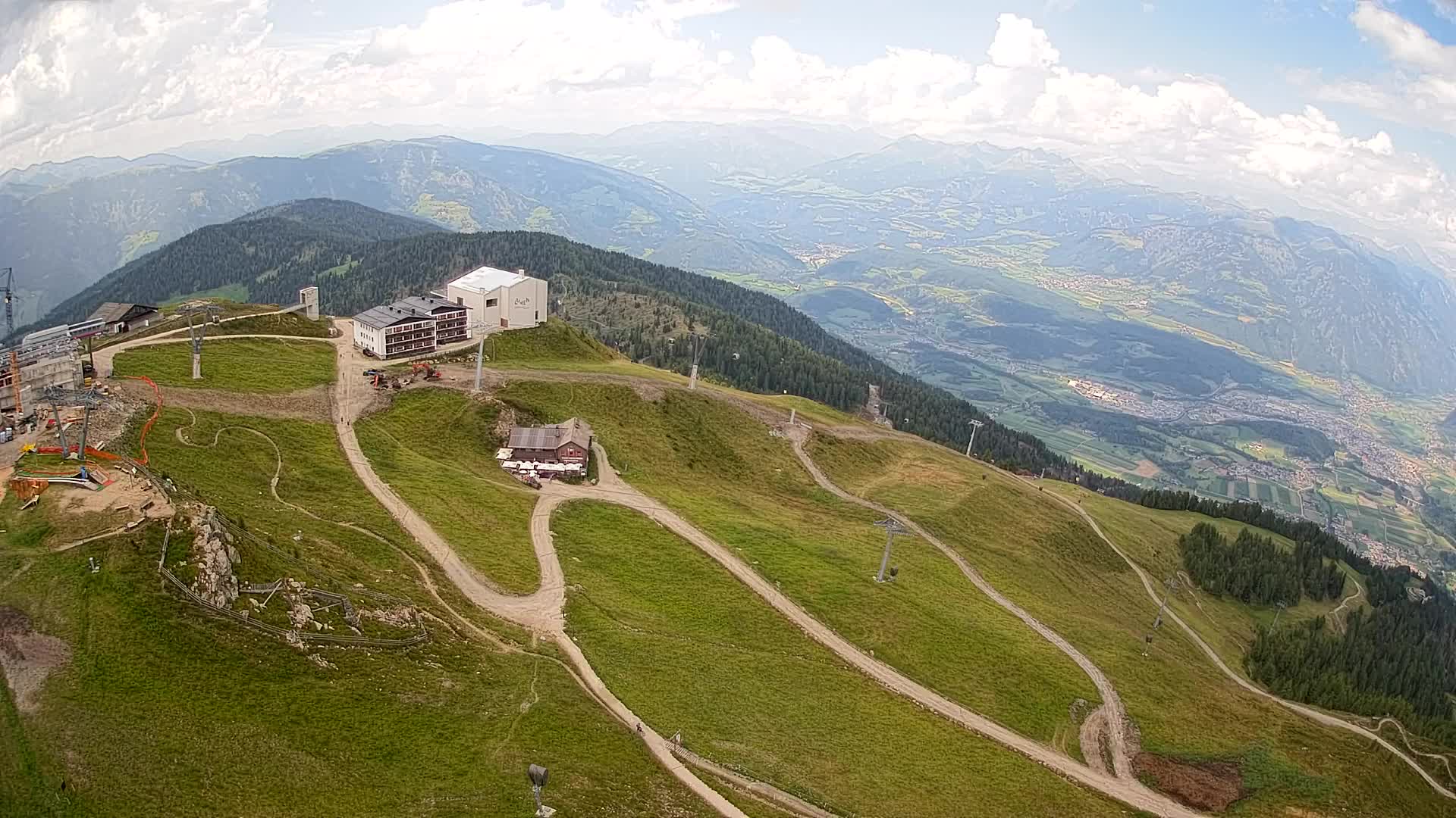Skigebiet Kronplatz Gipfel | Blick auf Bruneck
