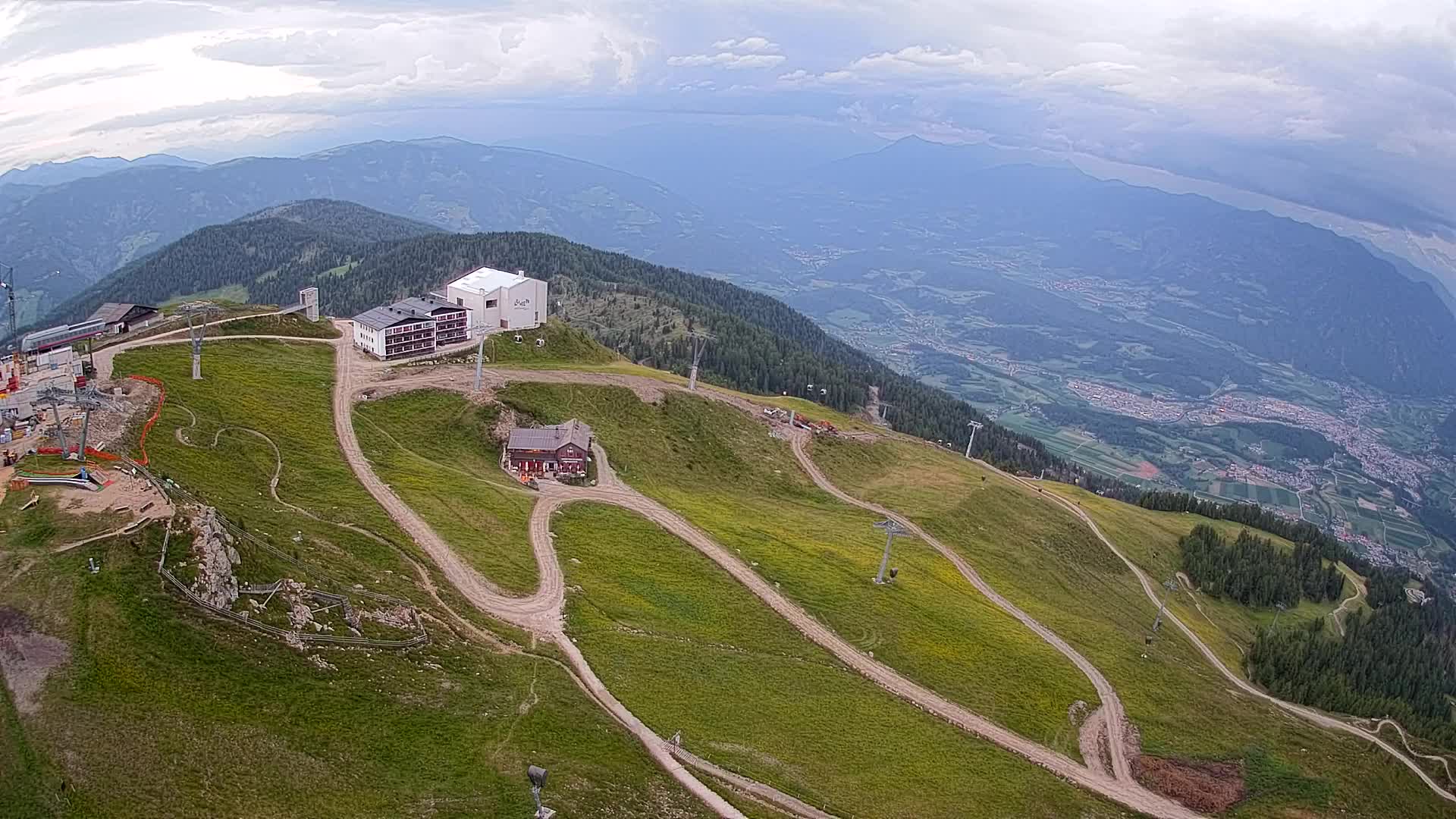 Kronplatz peak Ski resort | view to Bruneck