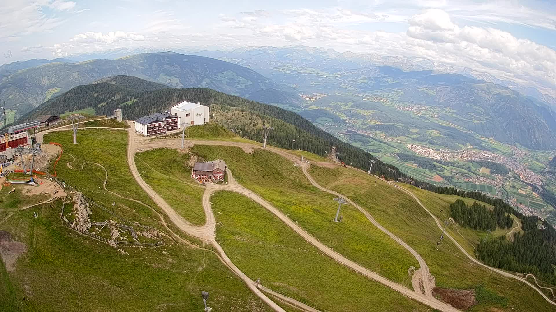 Station de ski Kronplatz sommet | vue sur Brunico