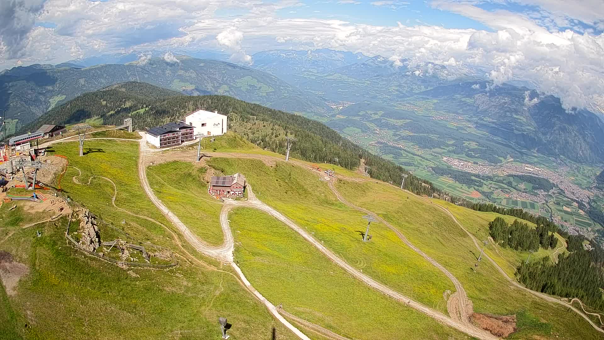 Skigebiet Kronplatz Gipfel | Blick auf Bruneck