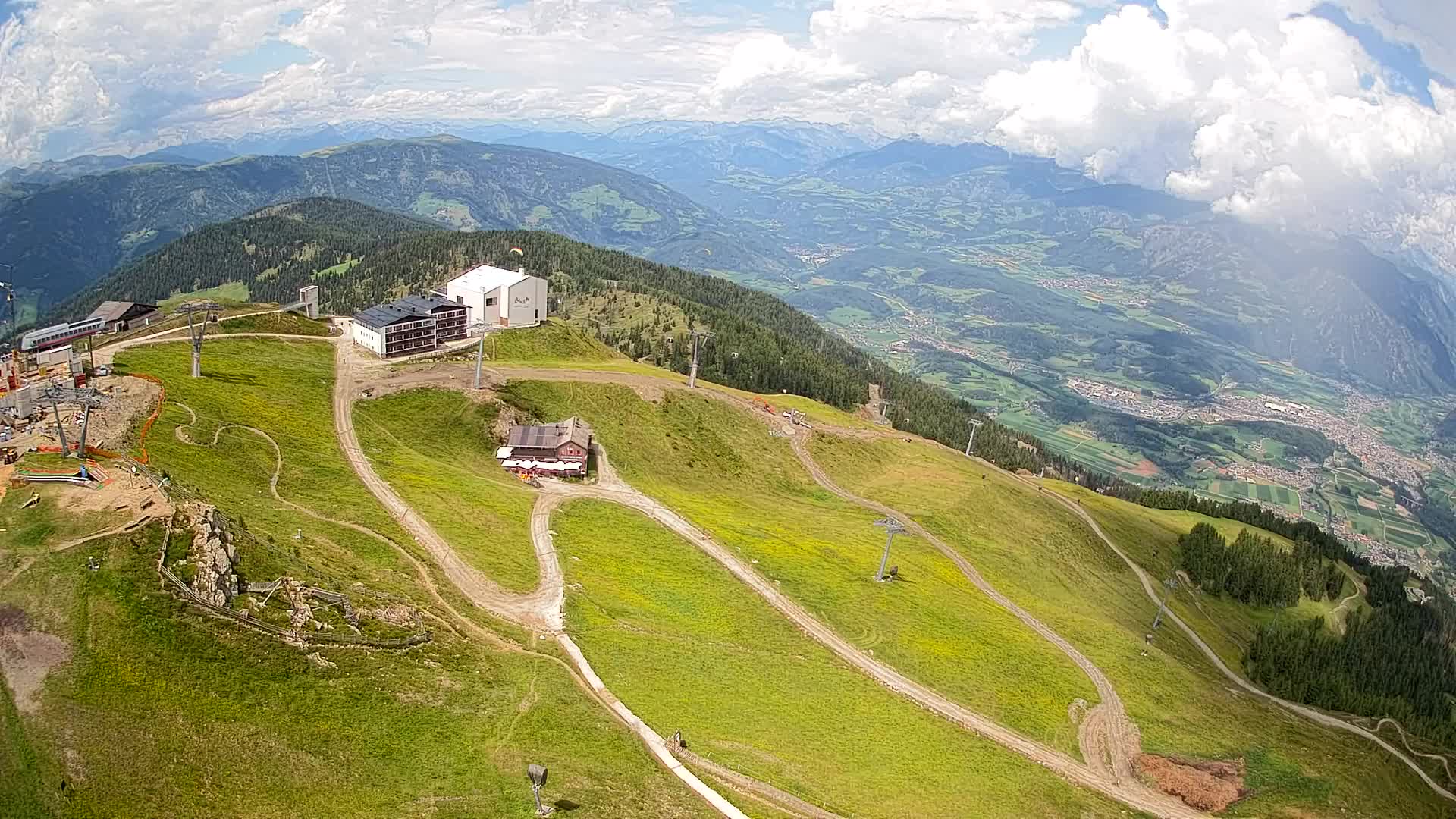 Station de ski Kronplatz sommet | vue sur Brunico