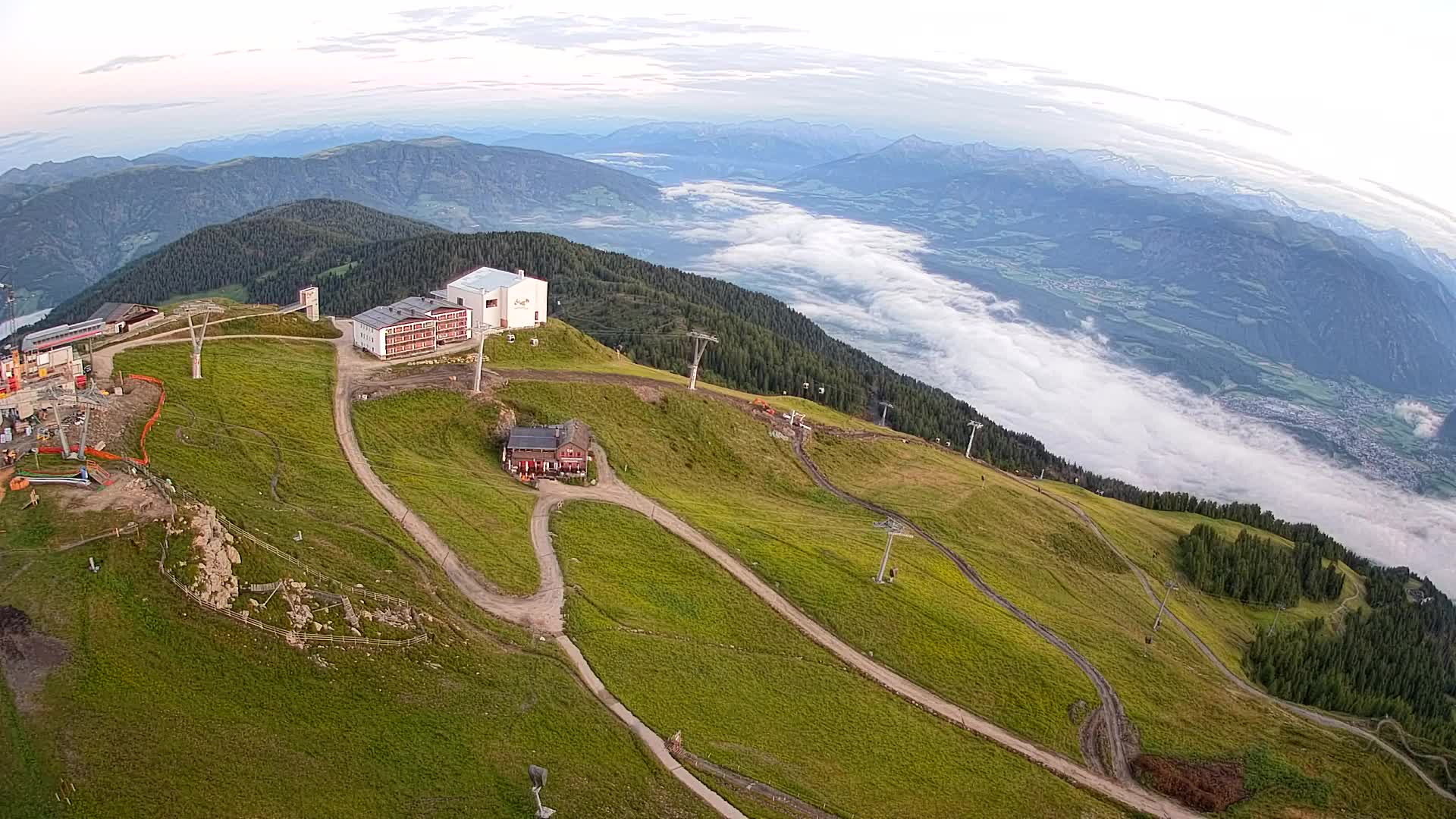 Kronplatz peak Ski resort | view to Bruneck