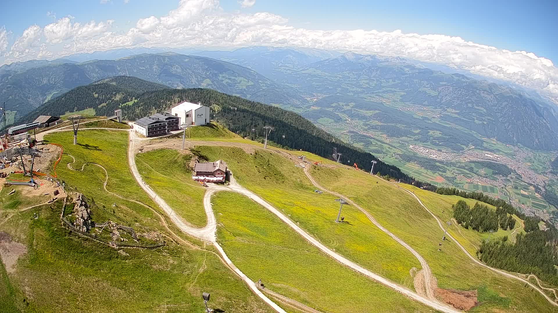 Station de ski Kronplatz sommet | vue sur Brunico