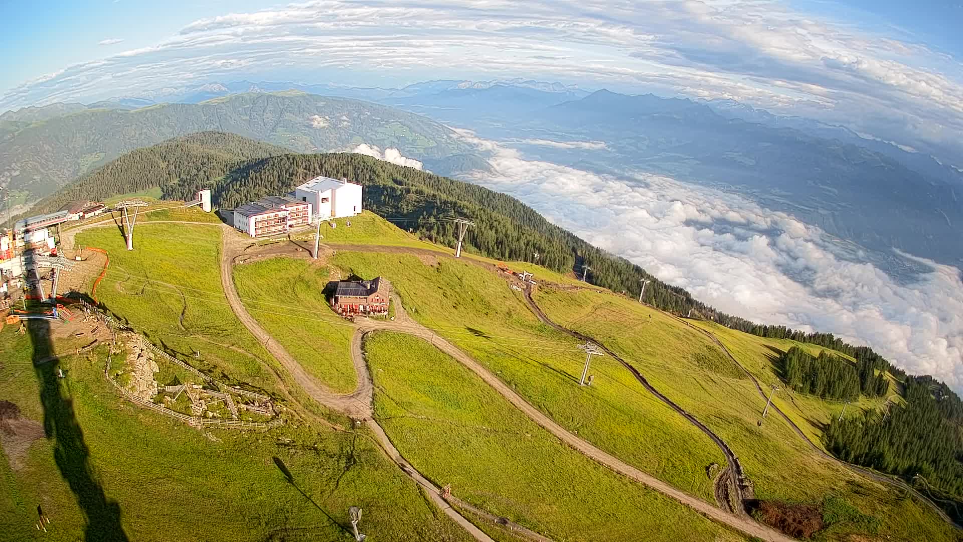 Kronplatz peak Ski resort | view to Bruneck