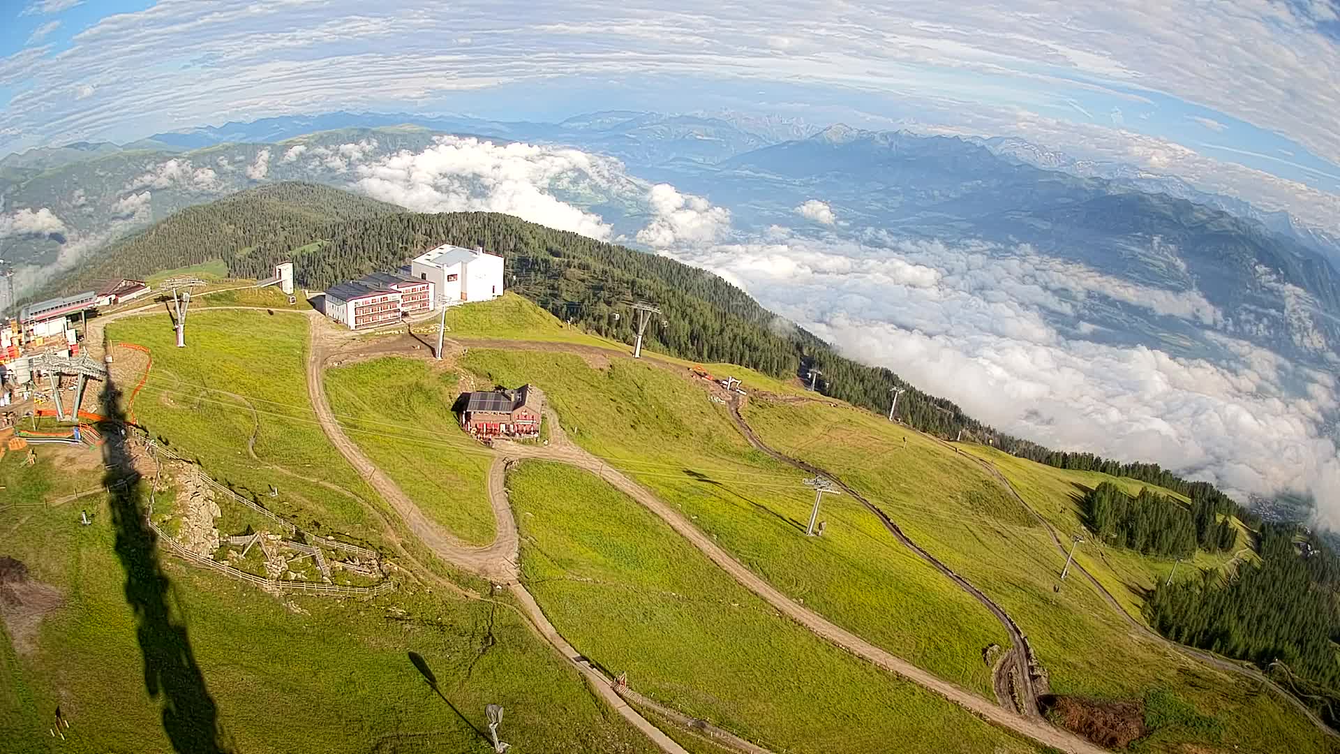 Smučišče Kronplatz – vrh | pogled na Bruneck
