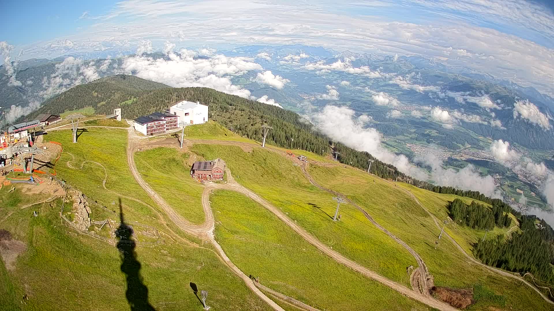 Skigebiet Kronplatz Gipfel | Blick auf Bruneck