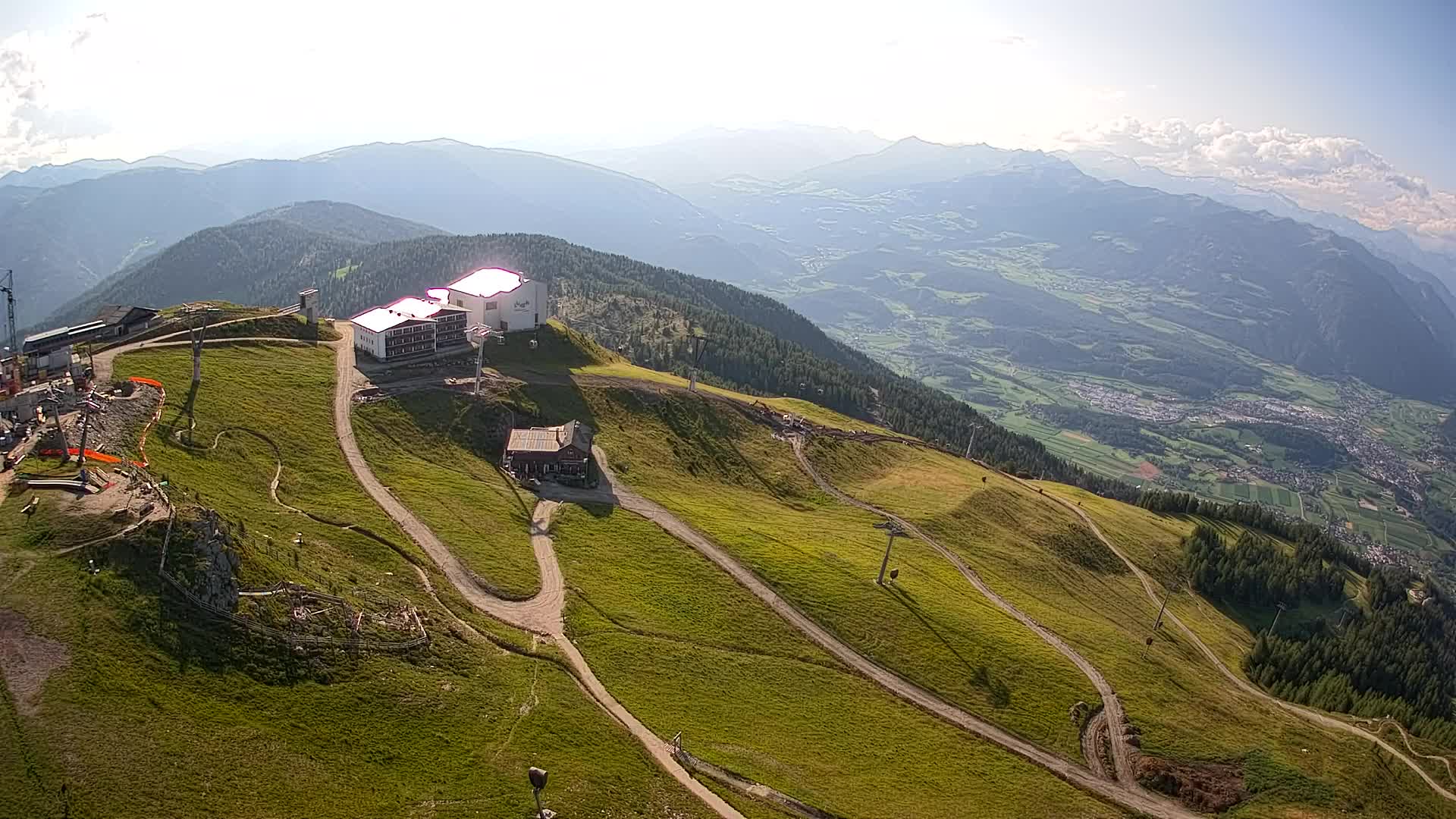 Station de ski Kronplatz sommet | vue sur Brunico