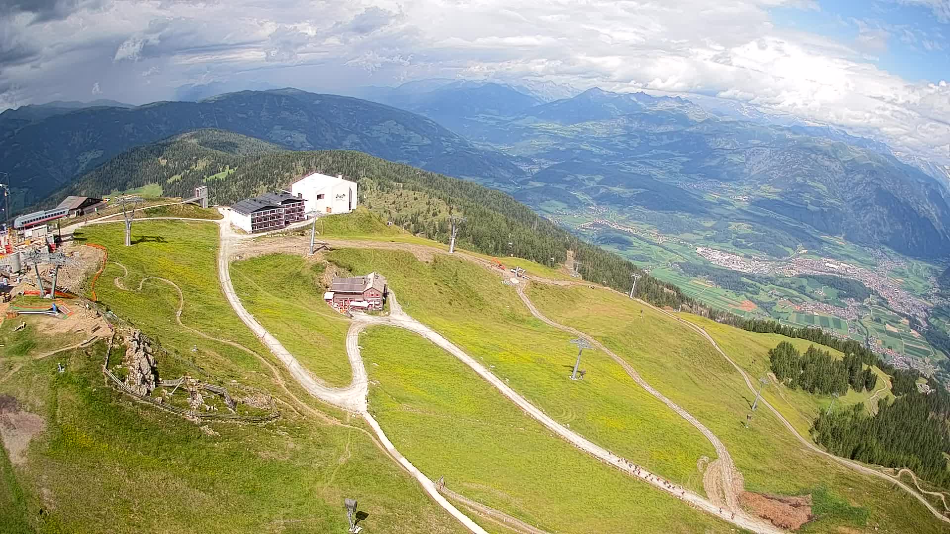Station de ski Kronplatz sommet | vue sur Brunico