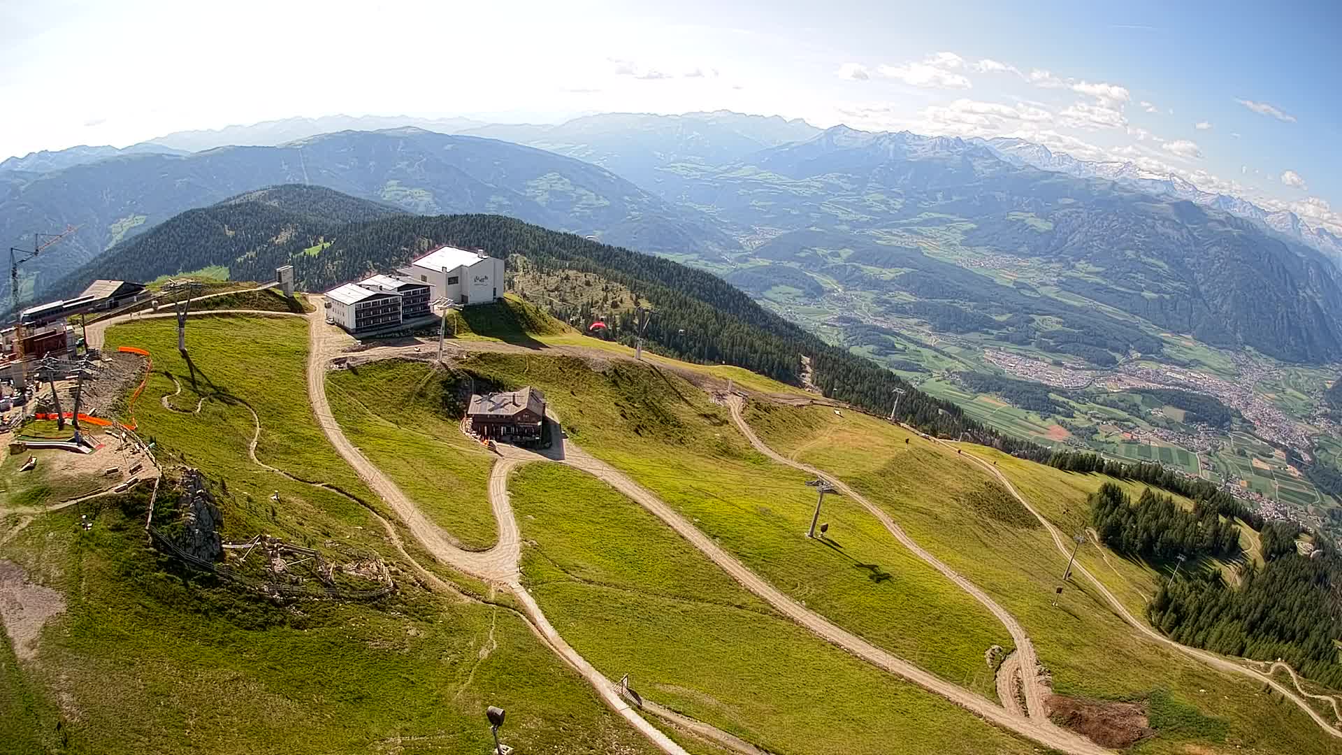 Station de ski Kronplatz sommet | vue sur Brunico